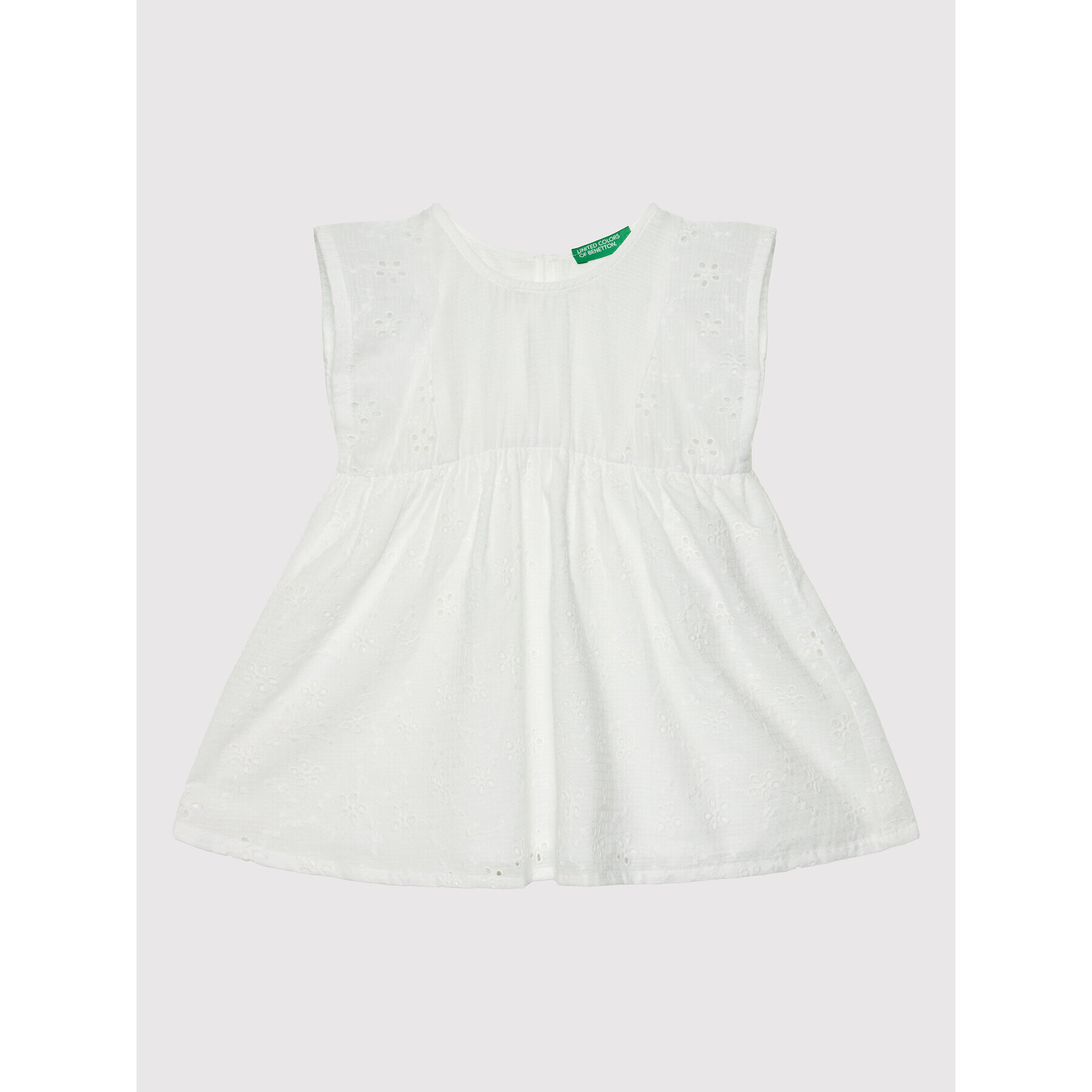 United Colors Of Benetton Rochie de vară 4POCGV00B Alb Regular Fit - Pled.ro