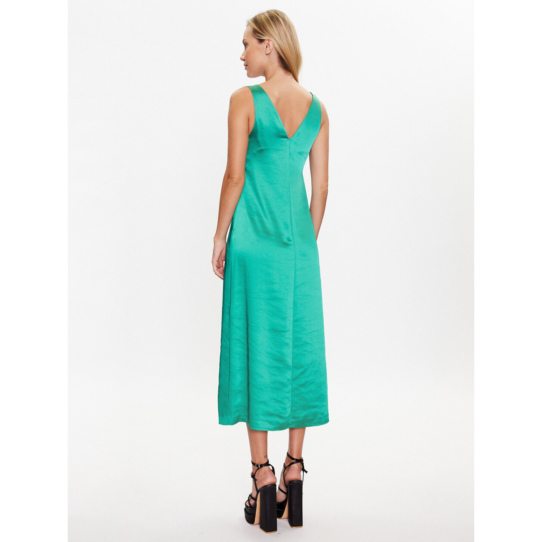 United Colors Of Benetton Rochie de zi 40V4DV04M Verde Regular Fit - Pled.ro