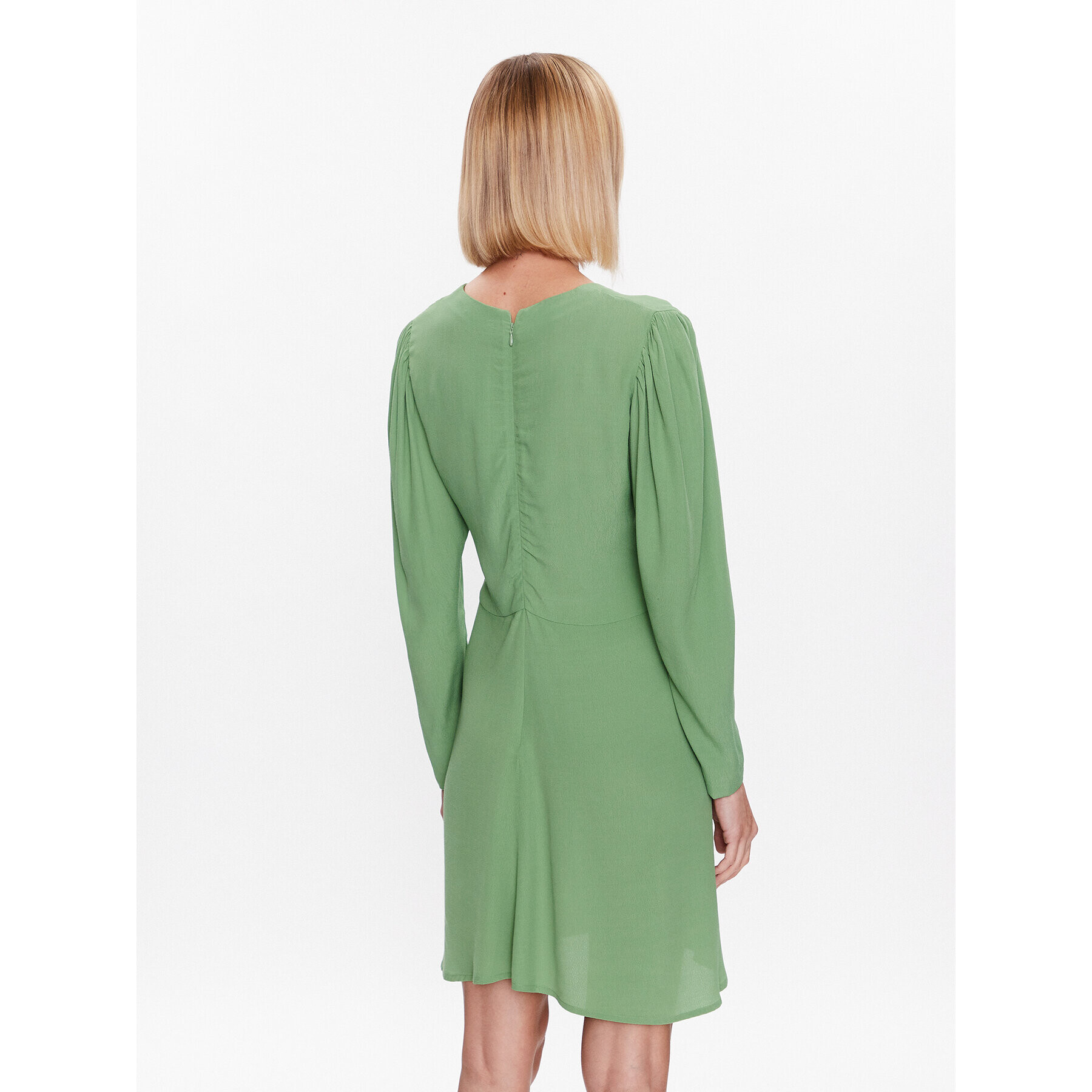 United Colors Of Benetton Rochie de zi 43A0DV031 Verde Regular Fit - Pled.ro