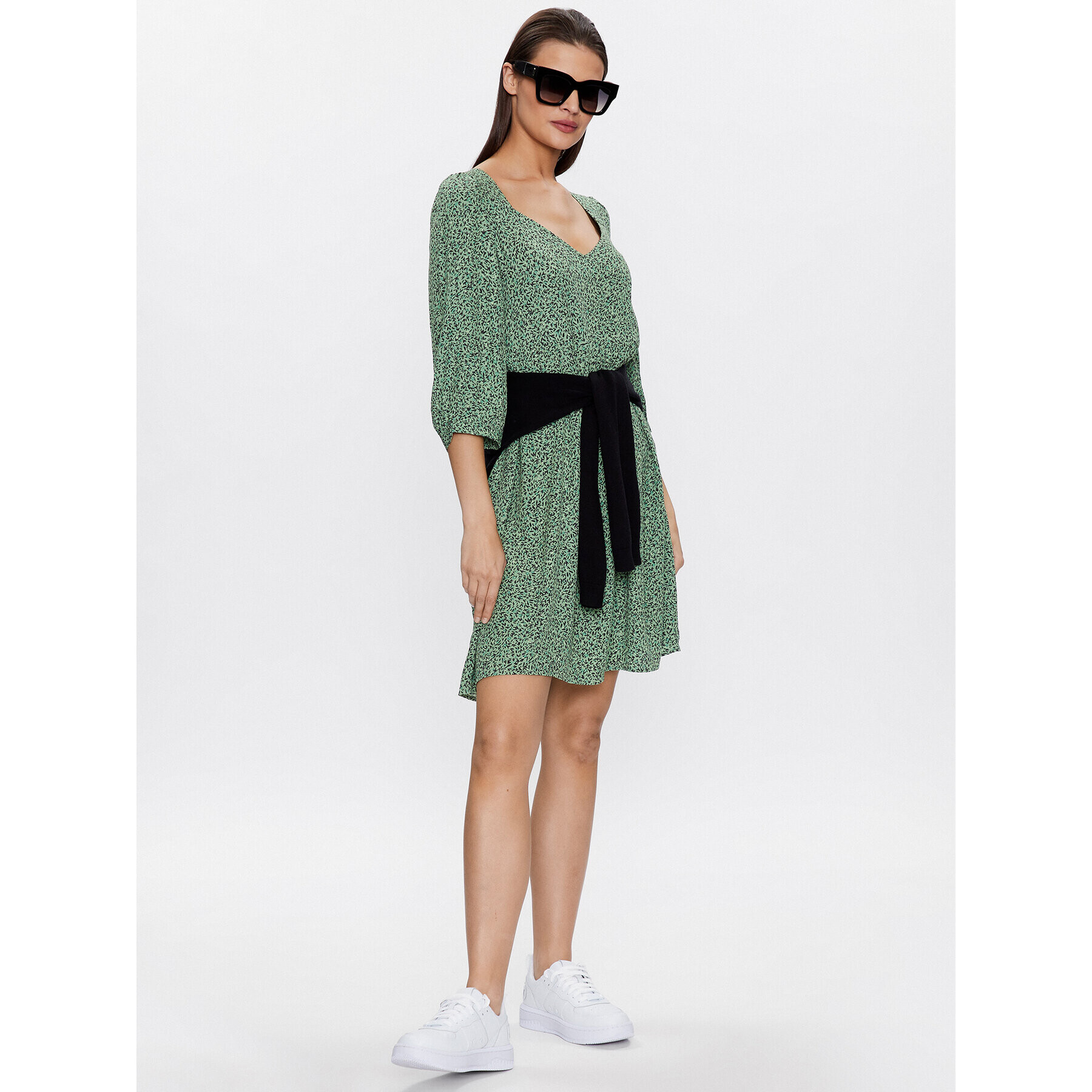 United Colors Of Benetton Rochie de zi 43UEDV030 Verde Regular Fit - Pled.ro