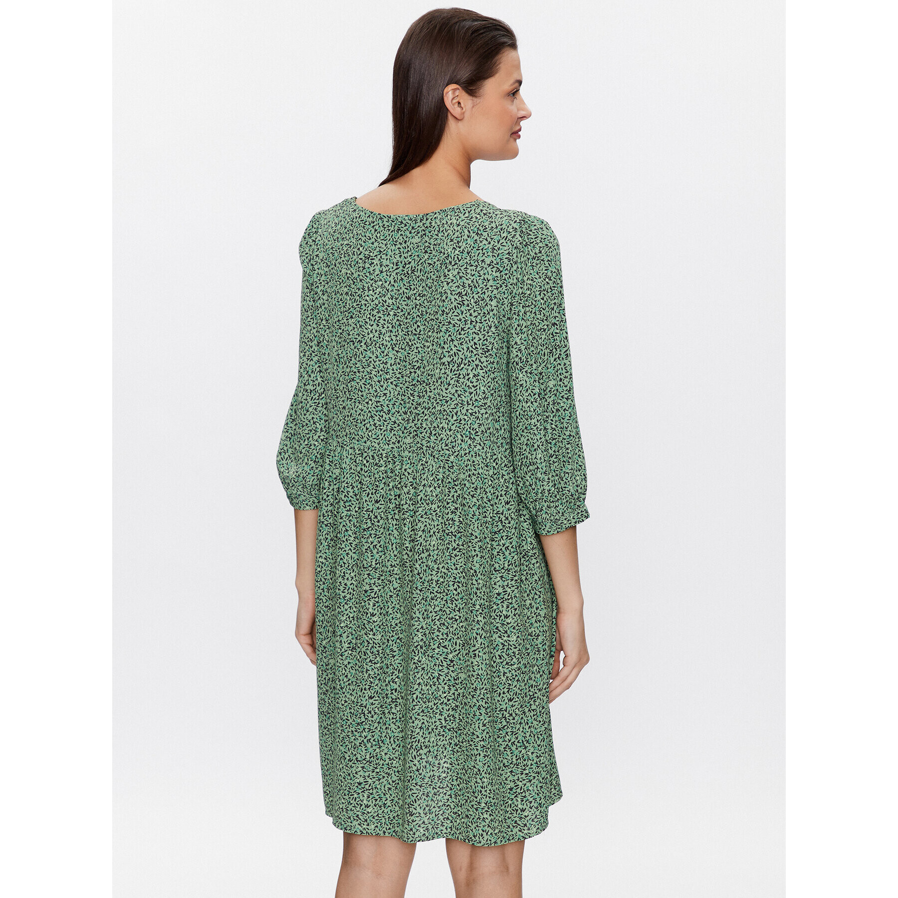 United Colors Of Benetton Rochie de zi 43UEDV030 Verde Regular Fit - Pled.ro