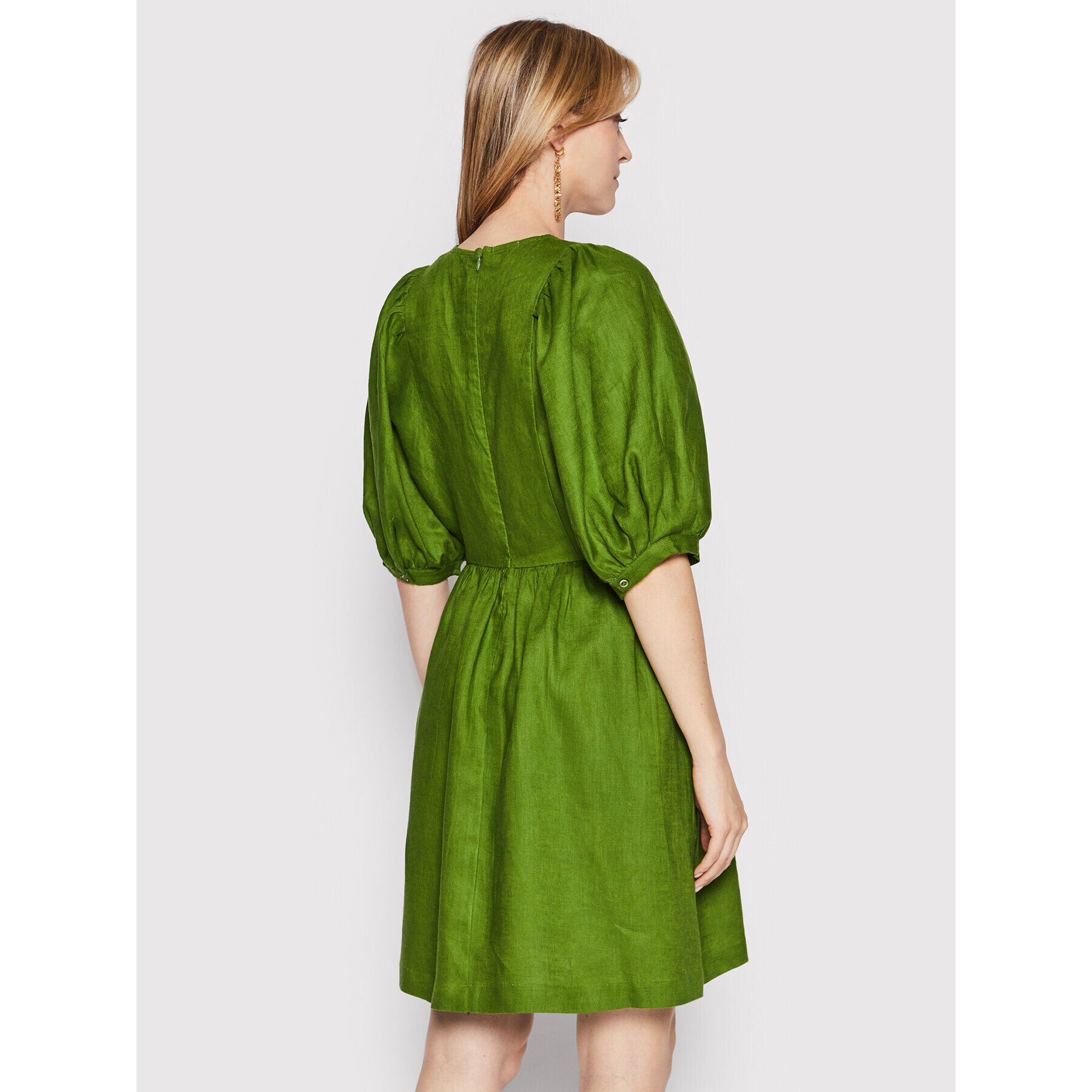 United Colors Of Benetton Rochie de zi 4AGHDV01I Verde Regular Fit - Pled.ro