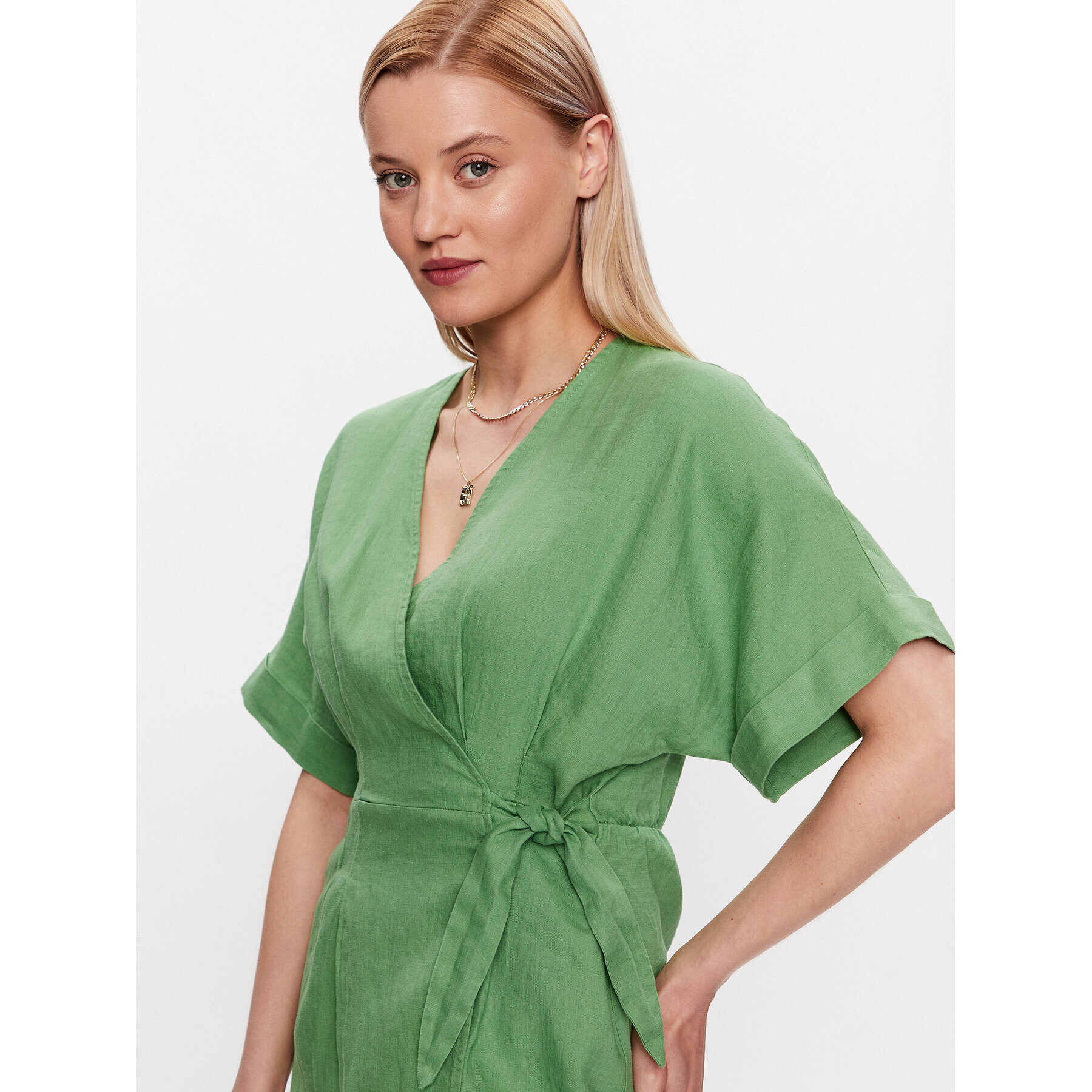 United Colors Of Benetton Rochie de zi 4AGHDV03C Verde Regular Fit - Pled.ro