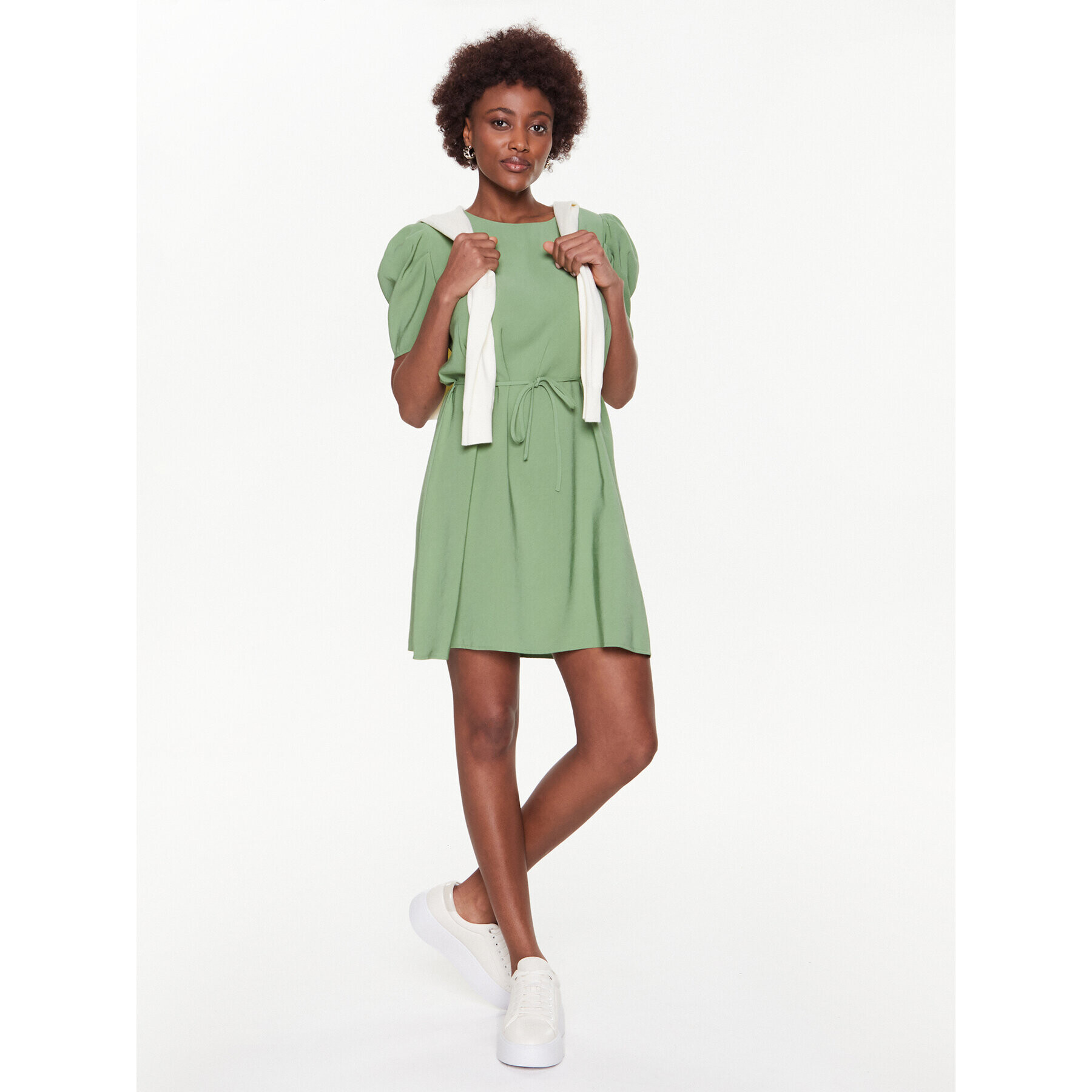 United Colors Of Benetton Rochie de zi 4WR7DV02Z Verde Regular Fit - Pled.ro