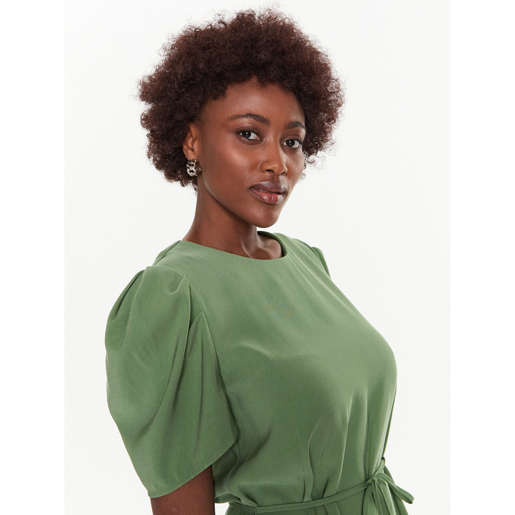 United Colors Of Benetton Rochie de zi 4WR7DV02Z Verde Regular Fit - Pled.ro