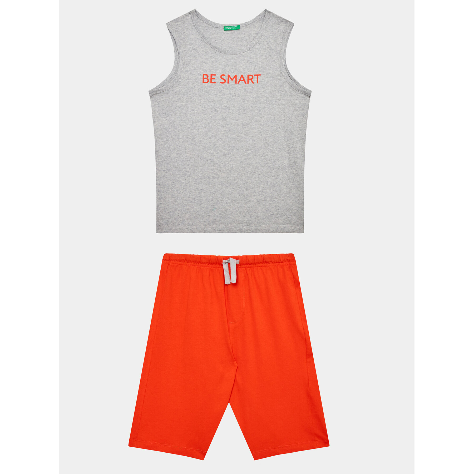 United Colors Of Benetton Set tricou și pantaloni scurți 3096CK005 Gri Regular Fit - Pled.ro