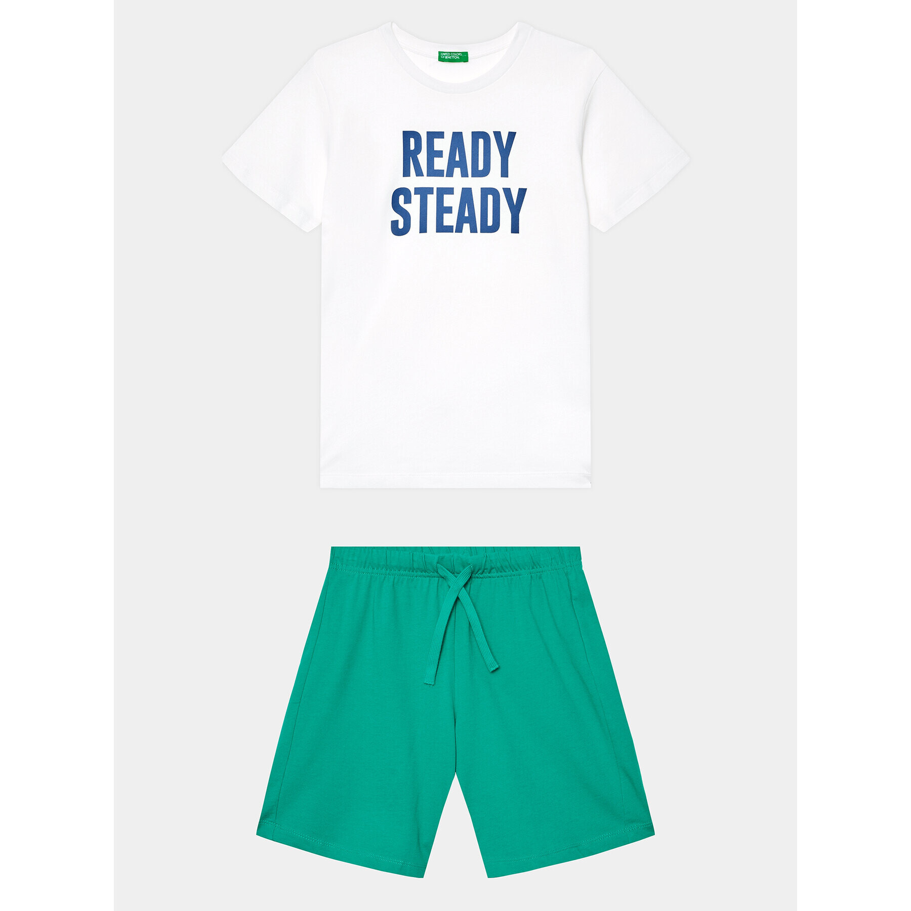 United Colors Of Benetton Set tricou și pantaloni scurți 3096CK006 Colorat Regular Fit - Pled.ro