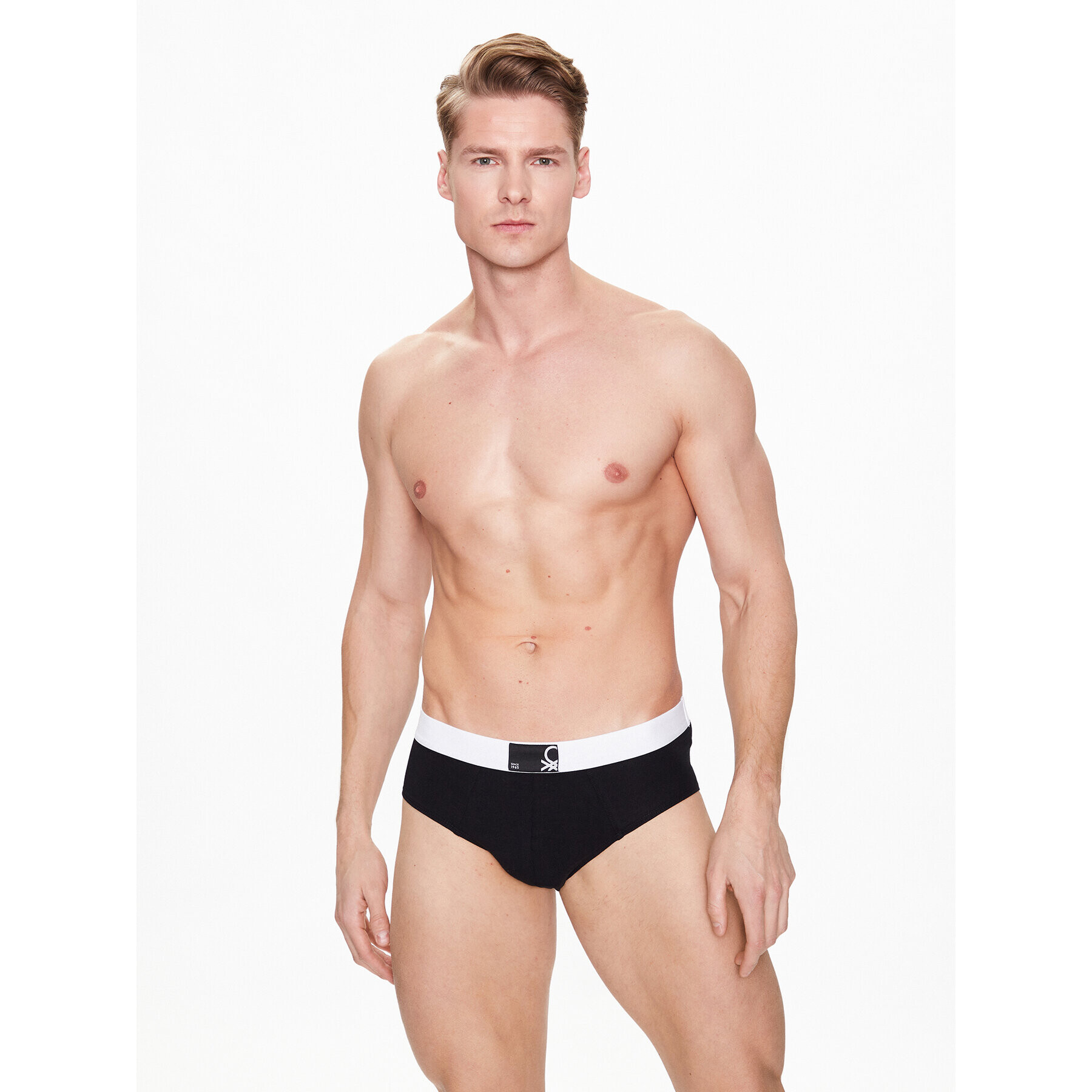 United Colors Of Benetton Slipuri 3OP82S007 Negru - Pled.ro