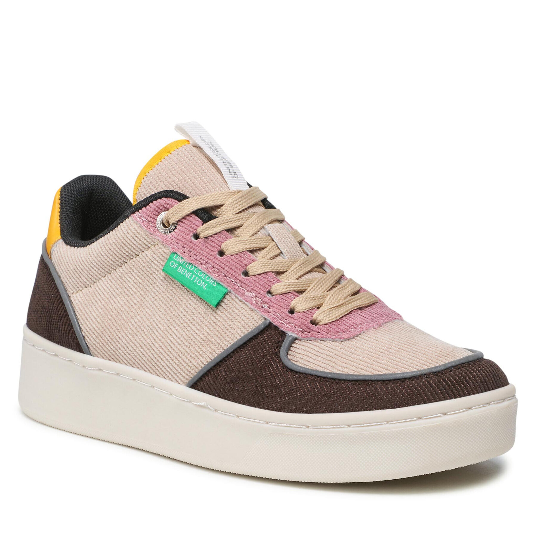 United Colors Of Benetton Sneakers Dunk Mx Corduroy BTW124224 Bej - Pled.ro