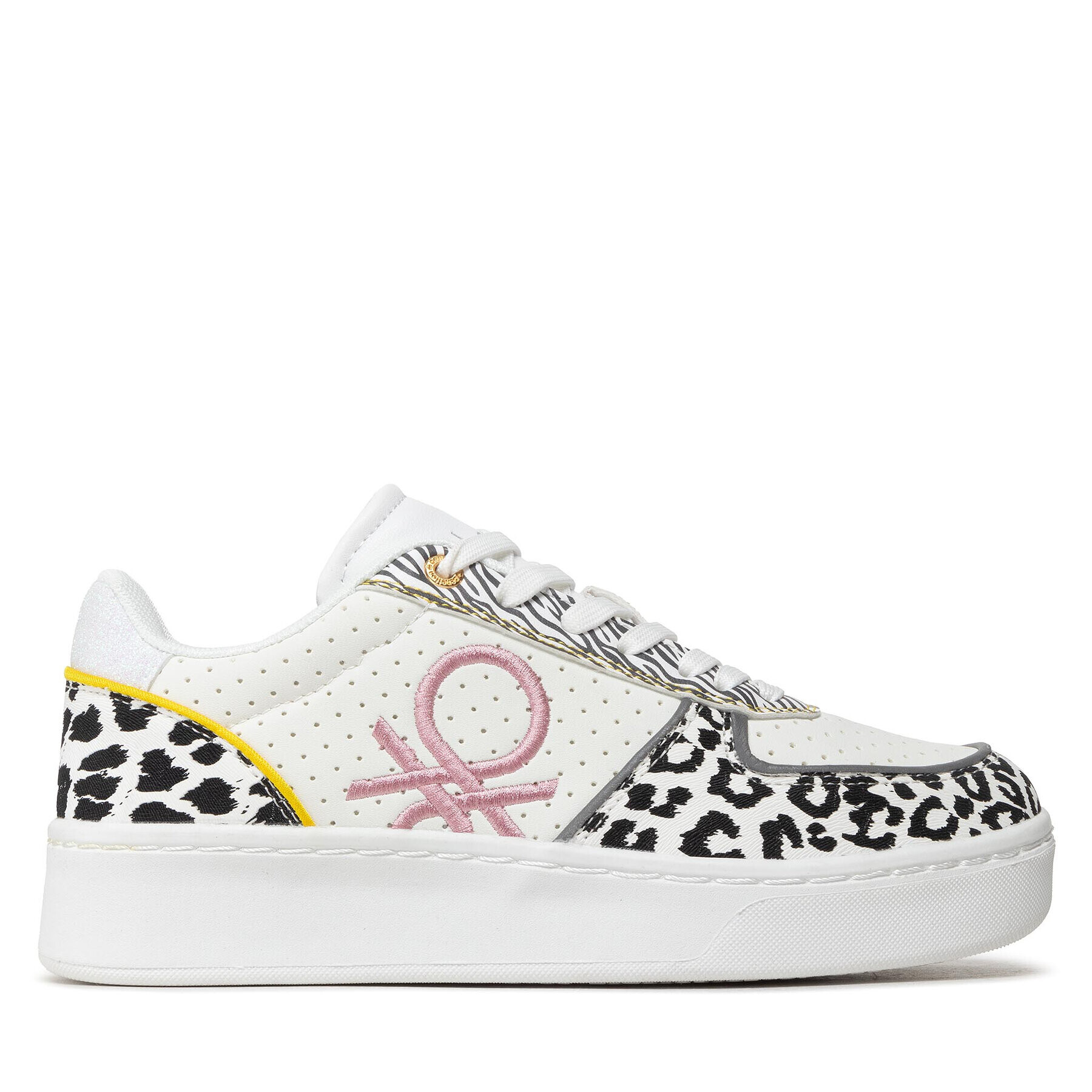 United Colors Of Benetton Sneakers Maior Animalier BTW214220 Alb - Pled.ro