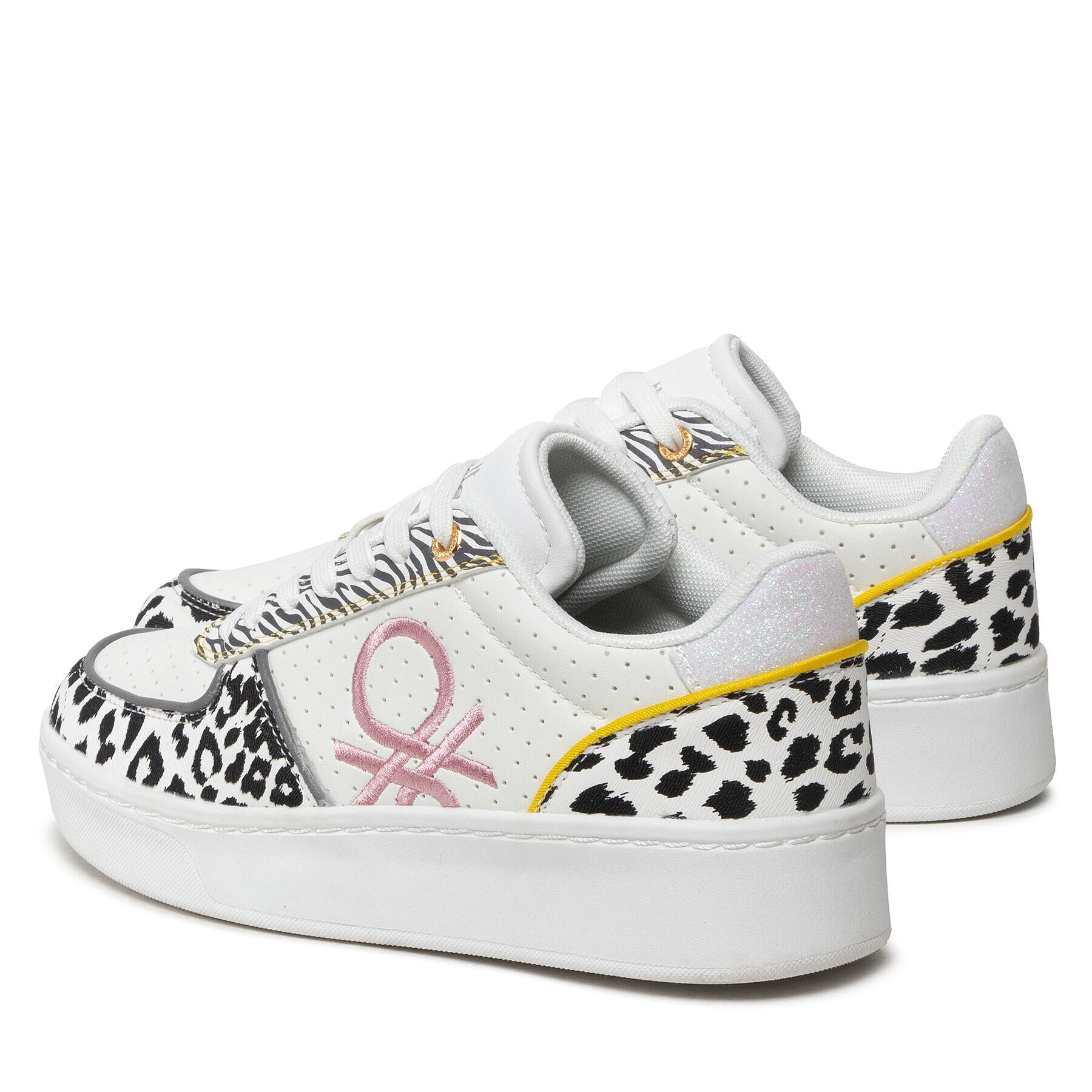 United Colors Of Benetton Sneakers Maior Animalier BTW214220 Alb - Pled.ro