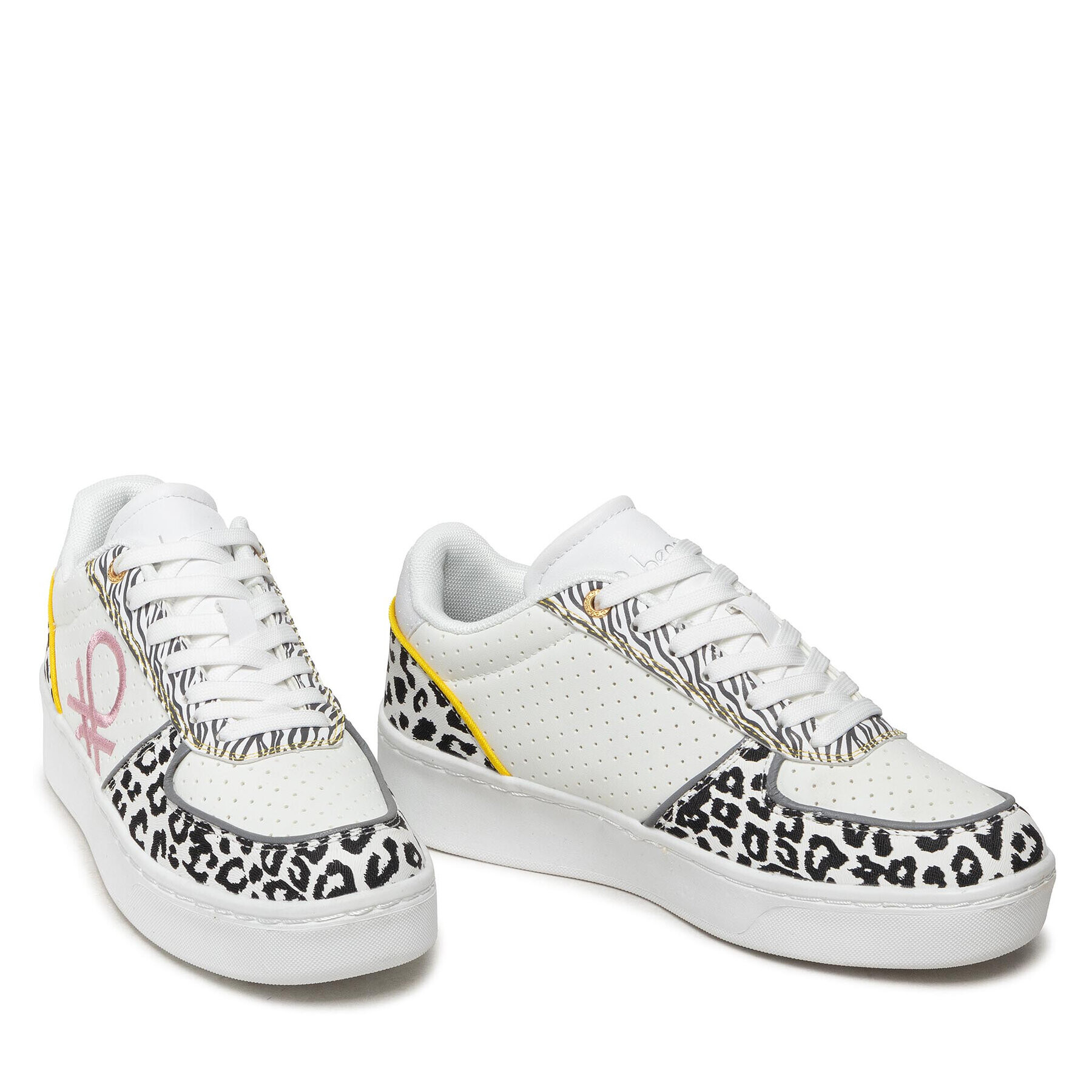 United Colors Of Benetton Sneakers Maior Animalier BTW214220 Alb - Pled.ro