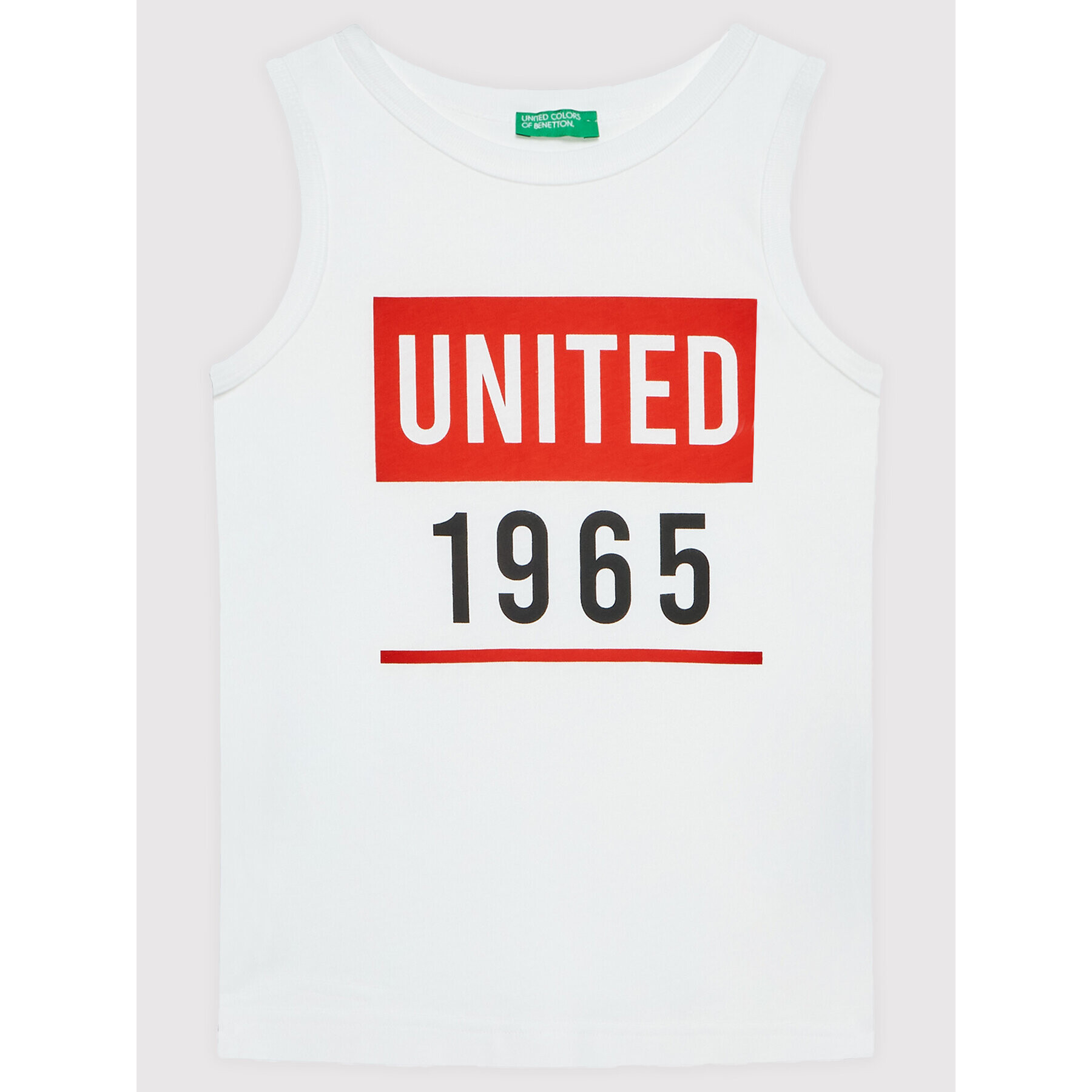 United Colors Of Benetton Top 3I1XCH003 Alb Regular Fit - Pled.ro