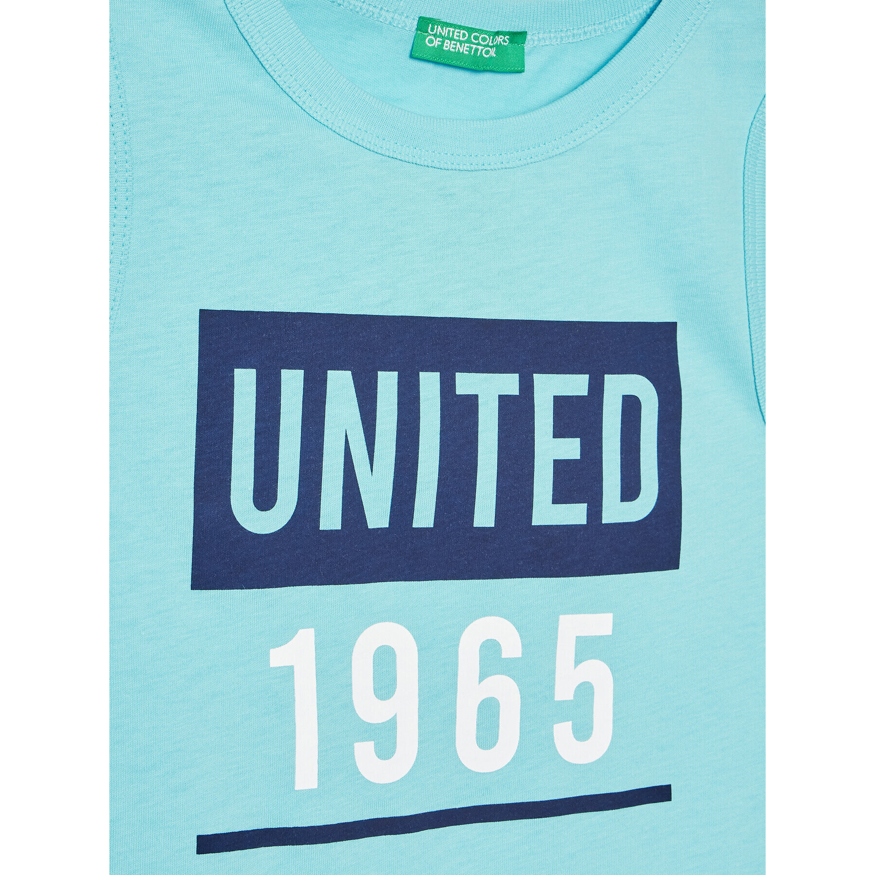 United Colors Of Benetton Top 3I1XCH003 Albastru Regular Fit - Pled.ro