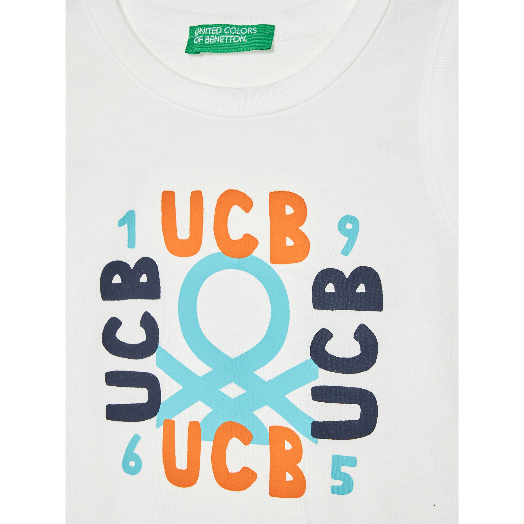 United Colors Of Benetton Top 3I1XGH002 Alb Regular Fit - Pled.ro