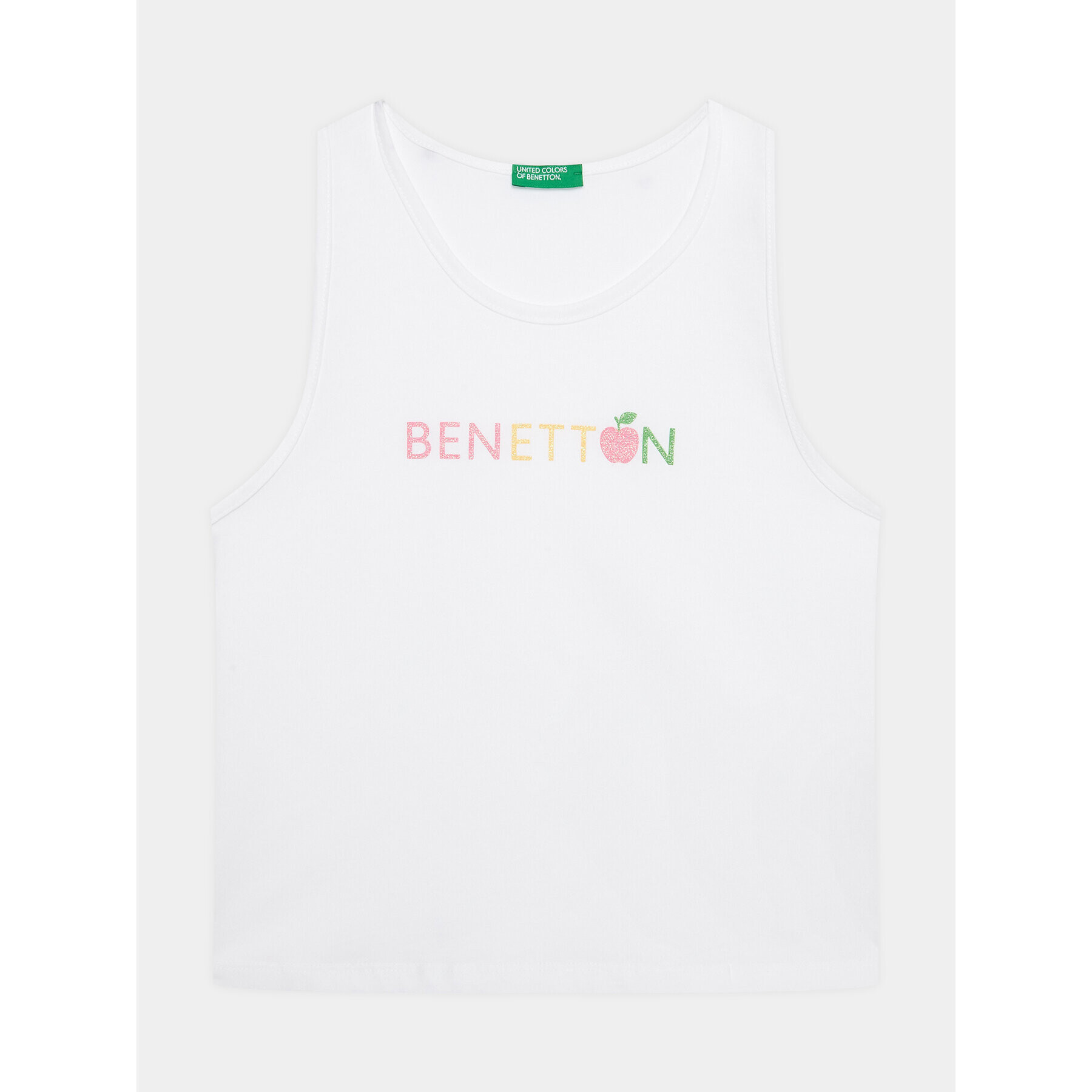 United Colors Of Benetton Top 3I1XGH00K Alb Regular Fit - Pled.ro