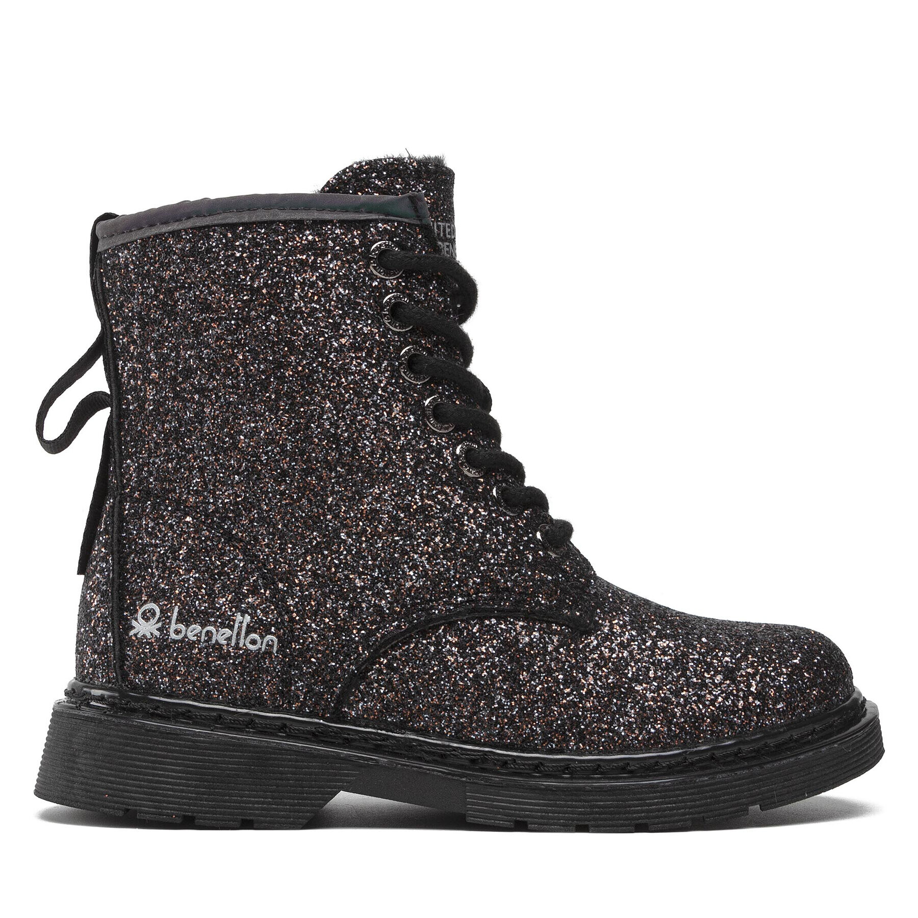 United Colors Of Benetton Trappers Bridge Glitter BTK128304 Negru - Pled.ro