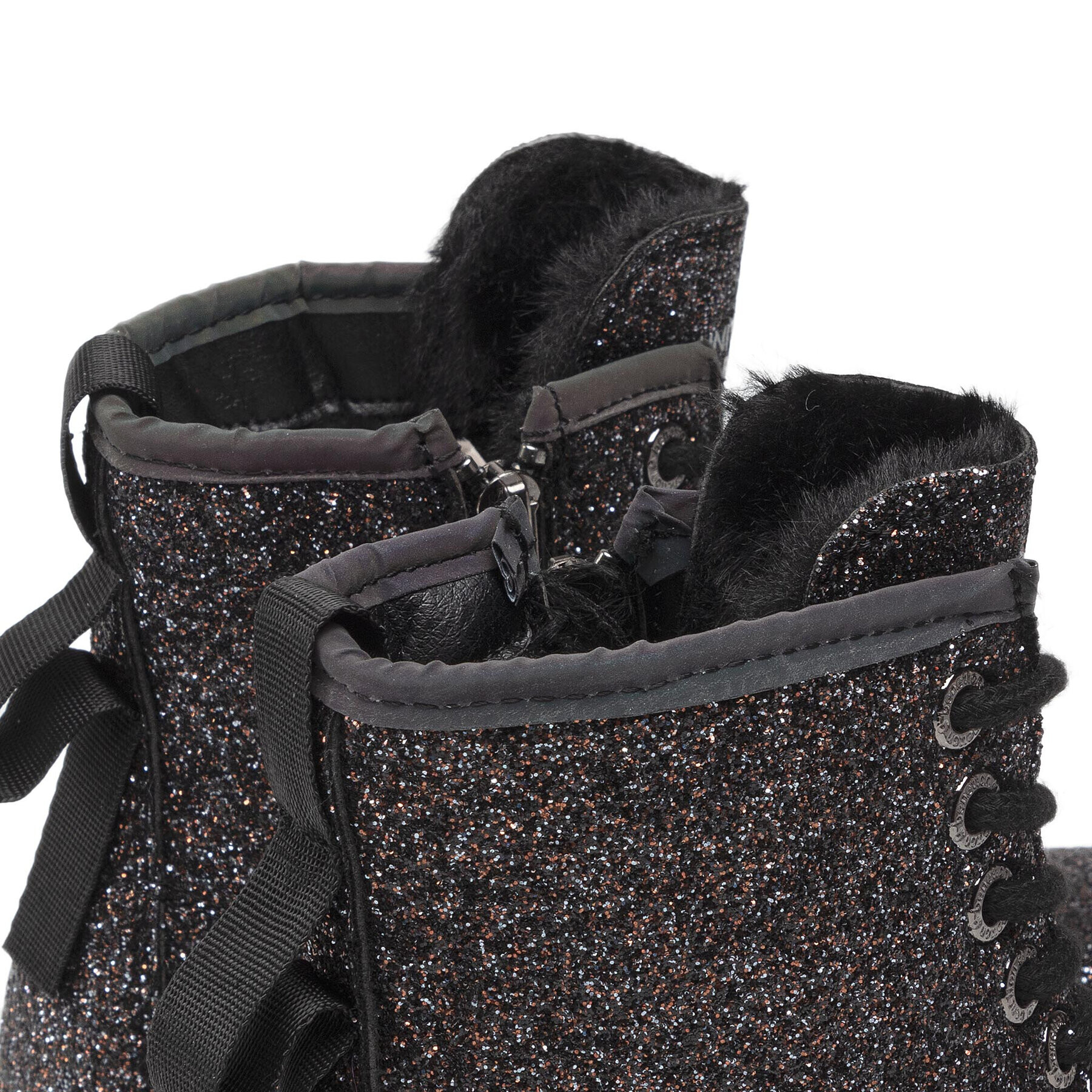 United Colors Of Benetton Trappers Bridge Glitter BTK128304 Negru - Pled.ro