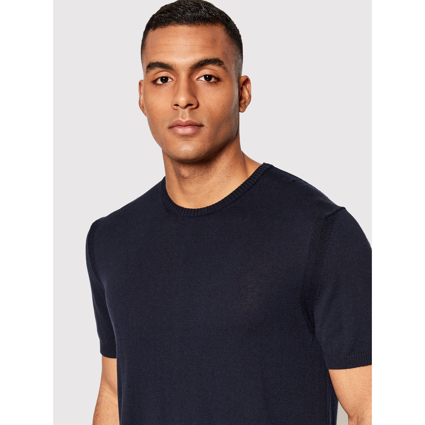 United Colors Of Benetton Tricou 1028U101F Bleumarin Regular Fit - Pled.ro