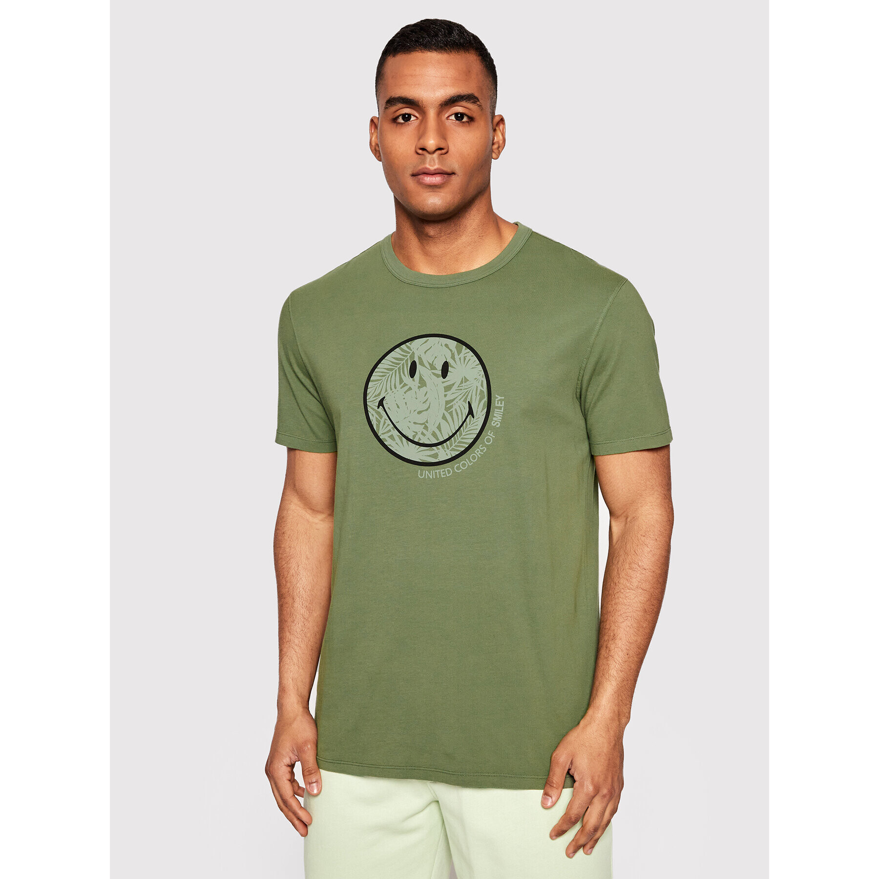 United Colors Of Benetton Tricou 3085U102C Verde Regular Fit - Pled.ro