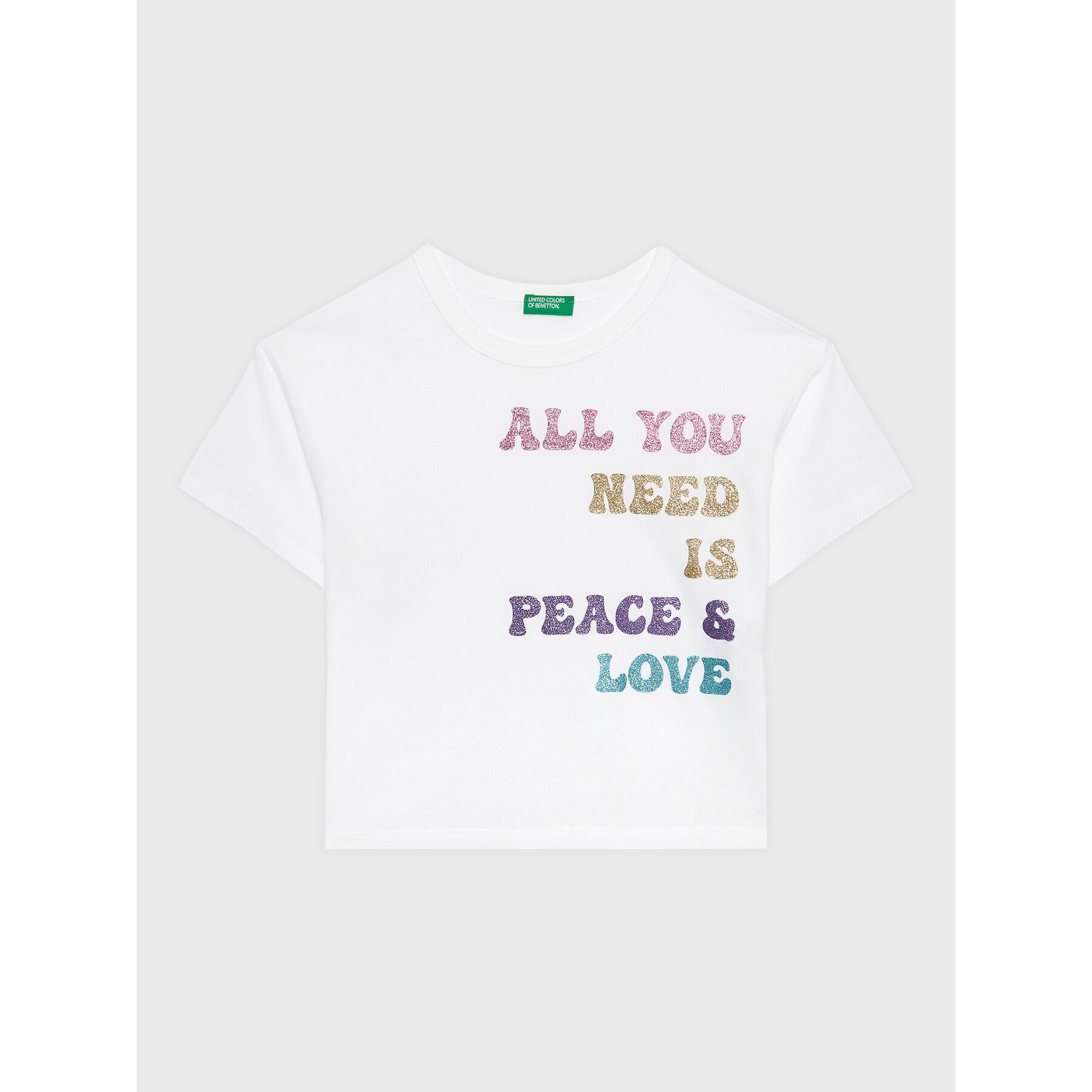 United Colors Of Benetton Tricou 3096C10AV Alb Regular Fit - Pled.ro