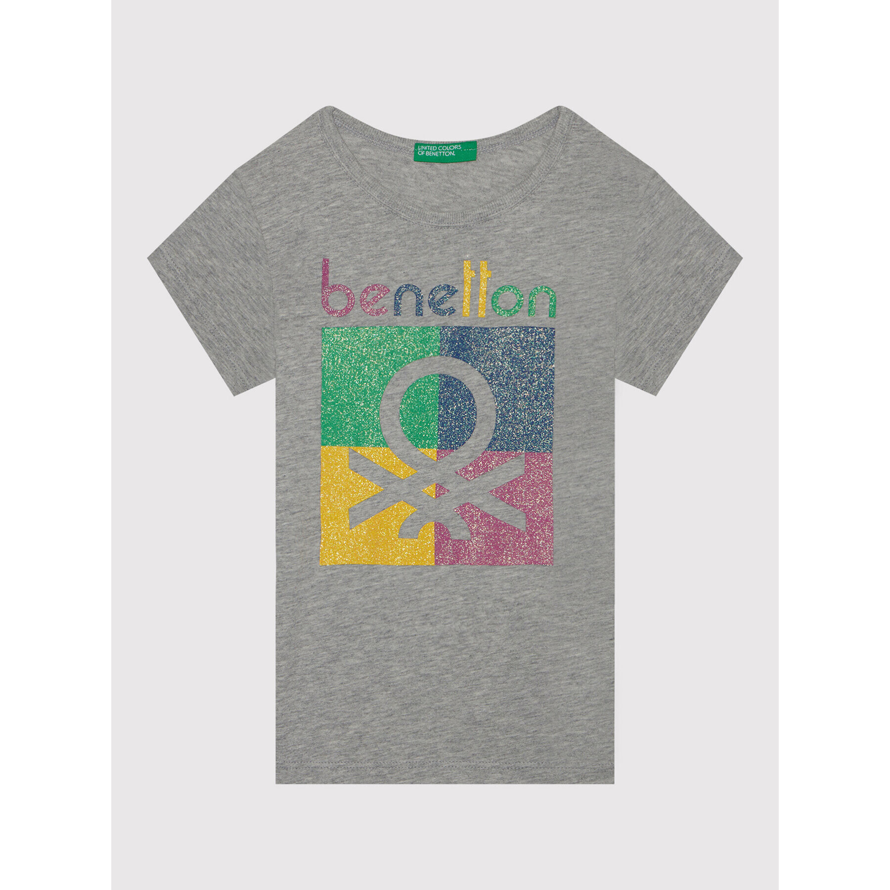 United Colors Of Benetton Tricou 3096C1539 Gri Regular Fit - Pled.ro