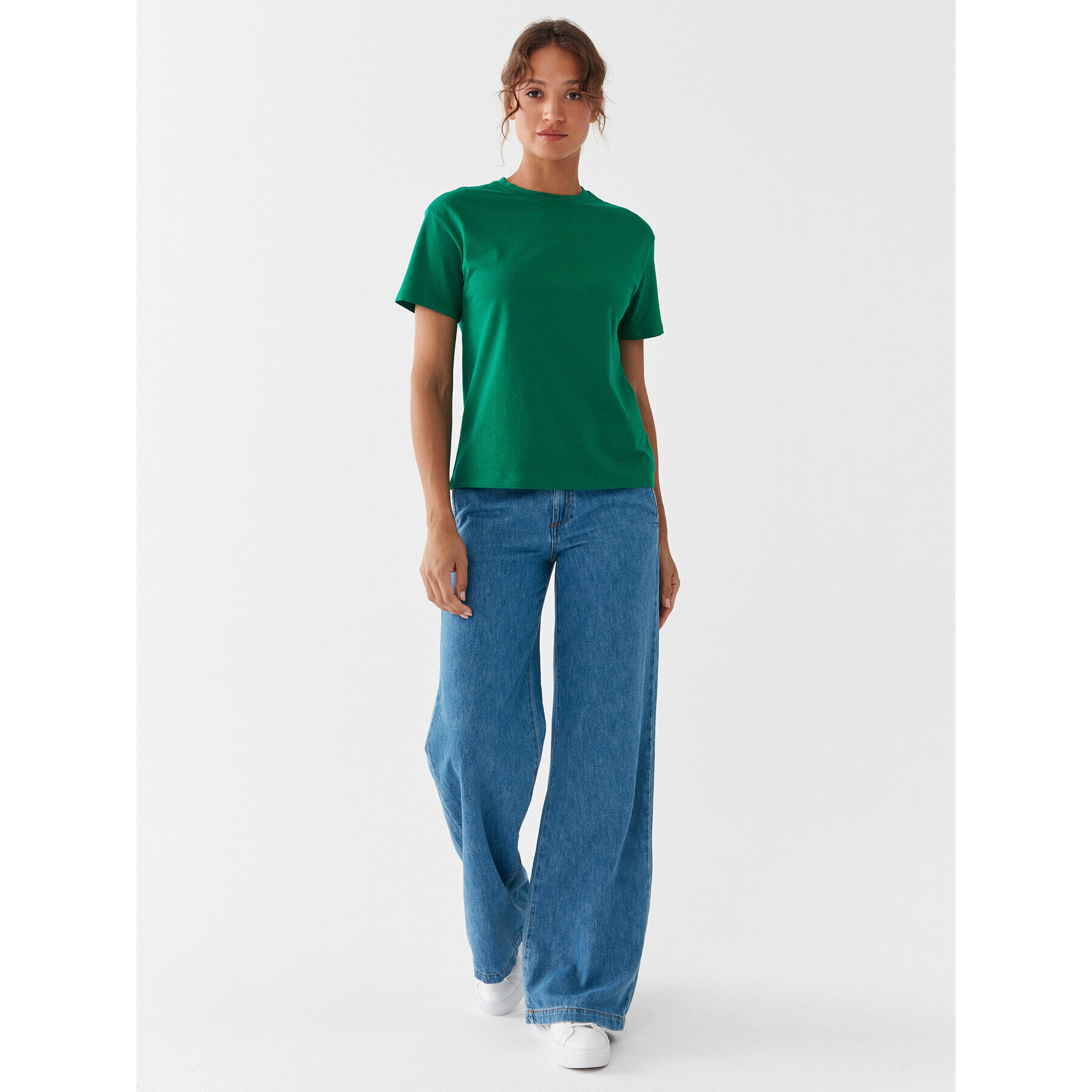 United Colors Of Benetton Tricou 3096D102O Verde Regular Fit - Pled.ro