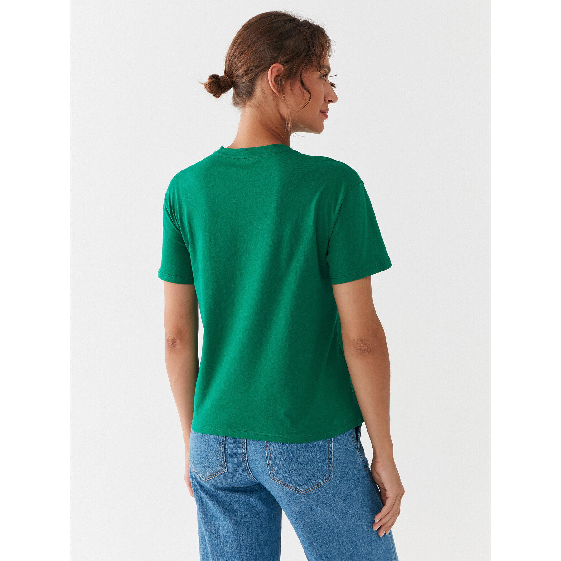 United Colors Of Benetton Tricou 3096D102O Verde Regular Fit - Pled.ro