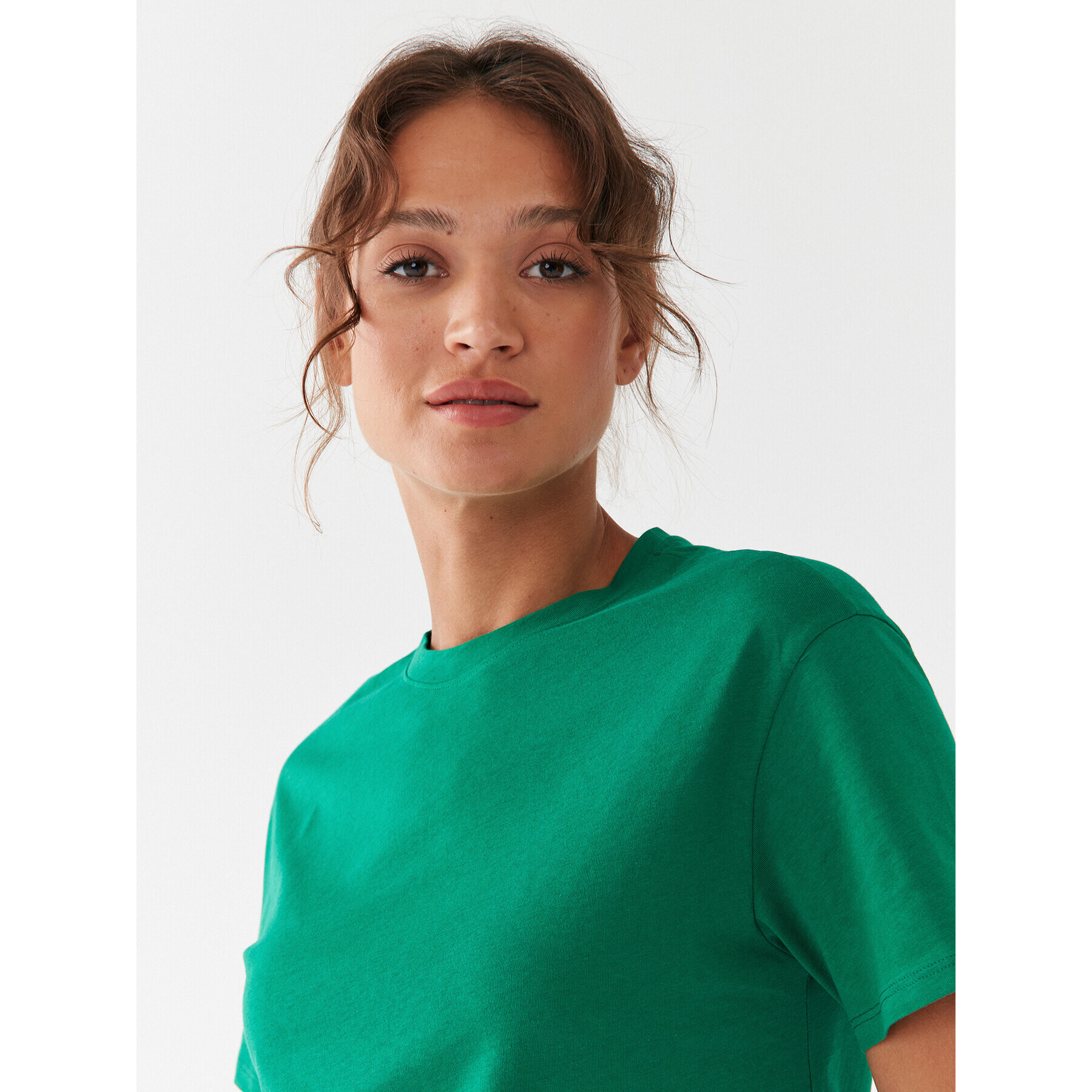 United Colors Of Benetton Tricou 3096D102O Verde Regular Fit - Pled.ro