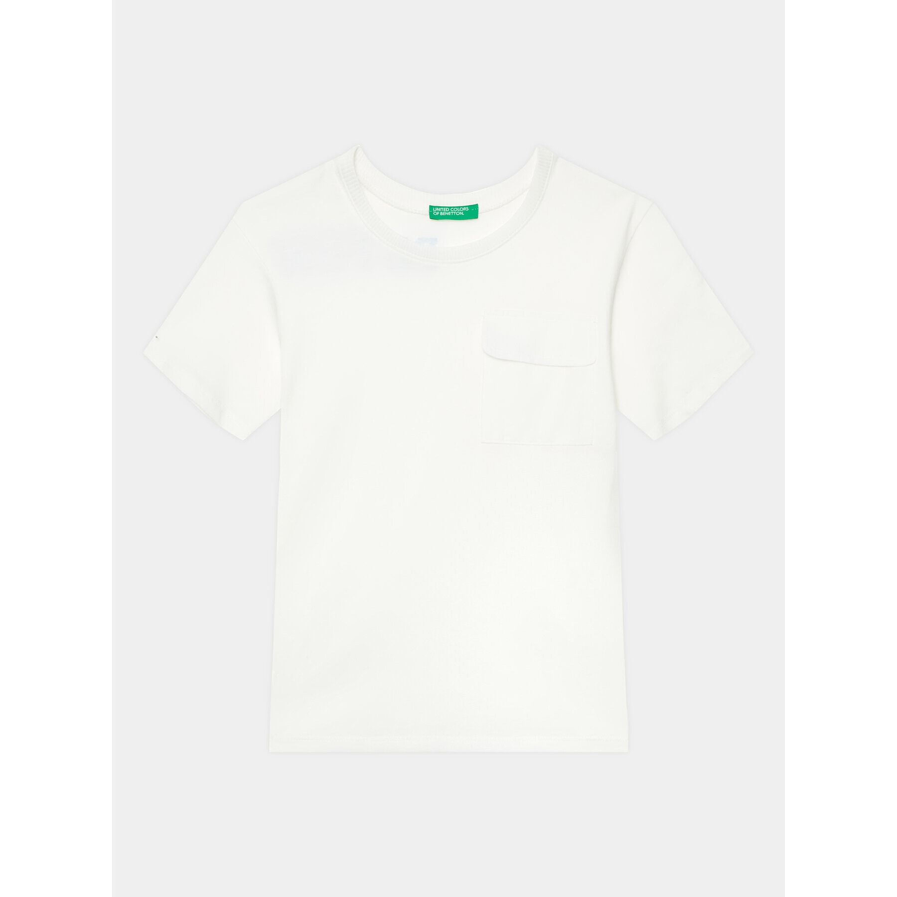 United Colors Of Benetton Tricou 3096G1097 Alb Regular Fit - Pled.ro