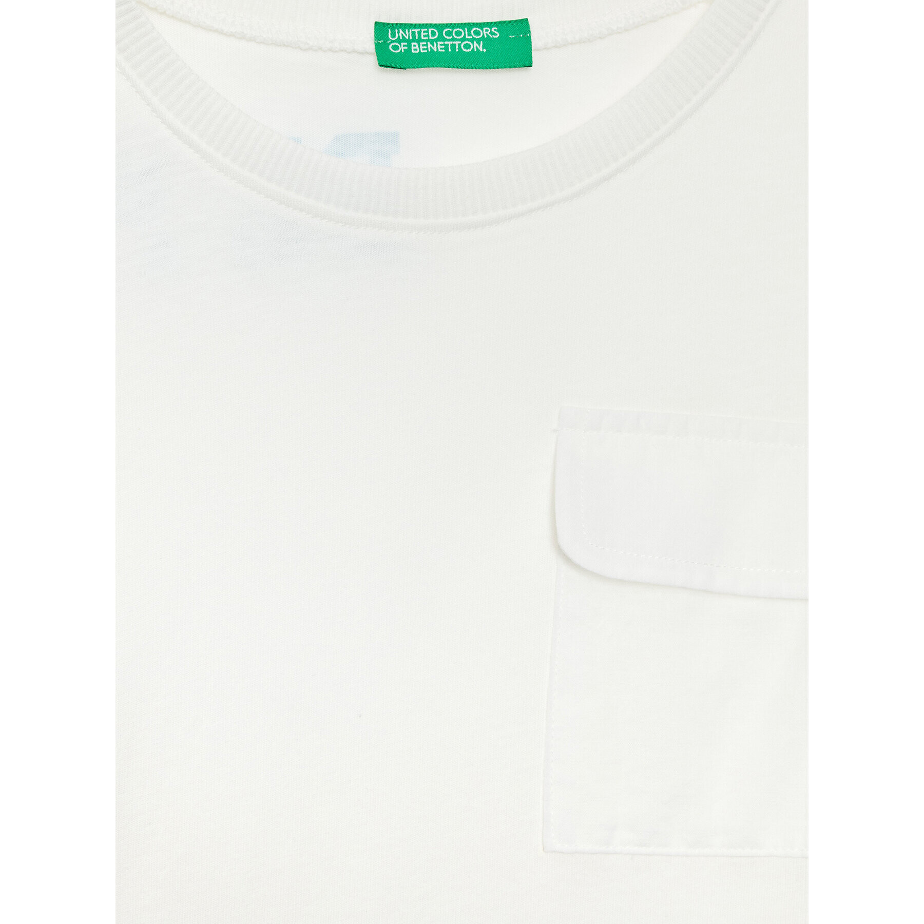 United Colors Of Benetton Tricou 3096G1097 Alb Regular Fit - Pled.ro