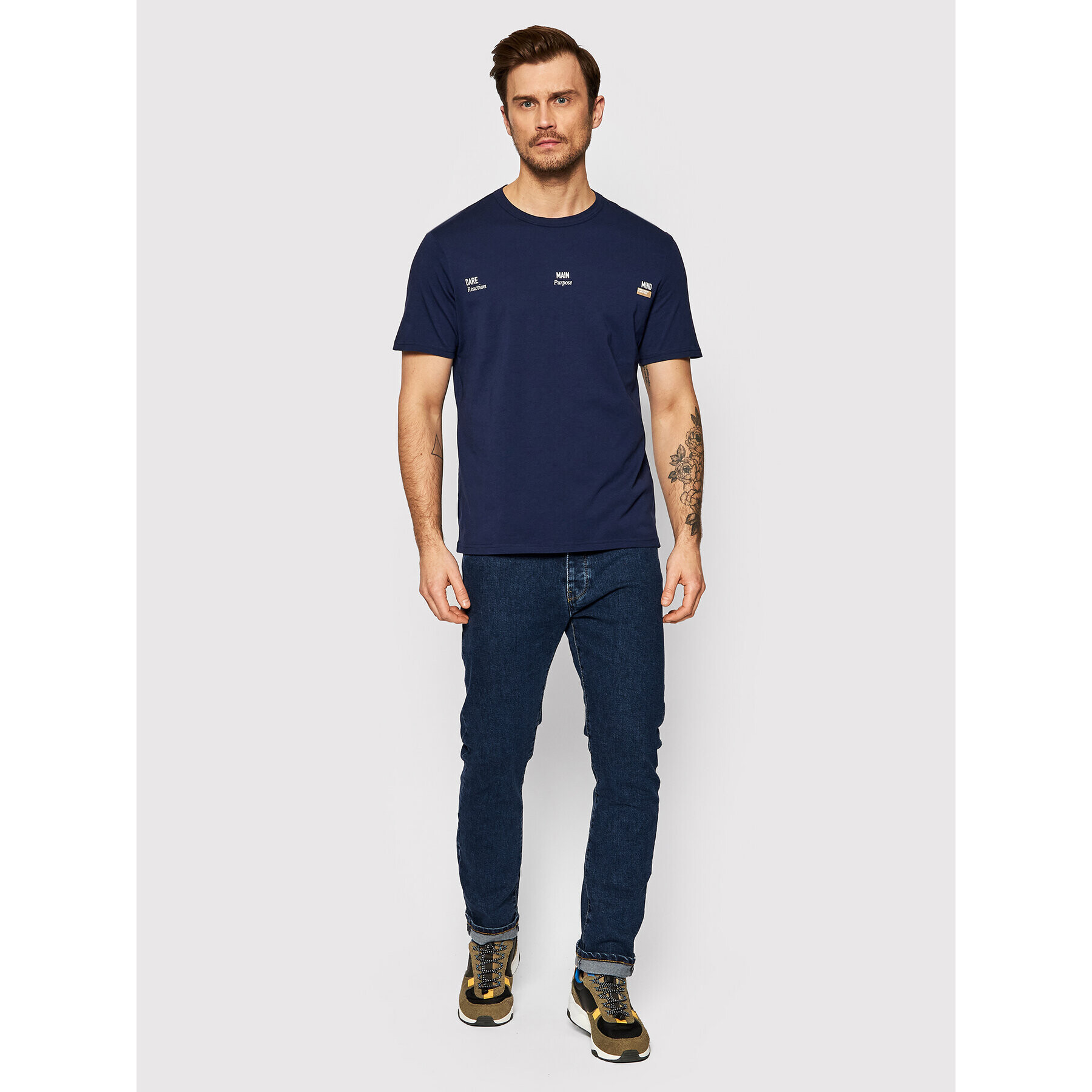 United Colors Of Benetton Tricou 3096U101A Bleumarin Relaxed Fit - Pled.ro