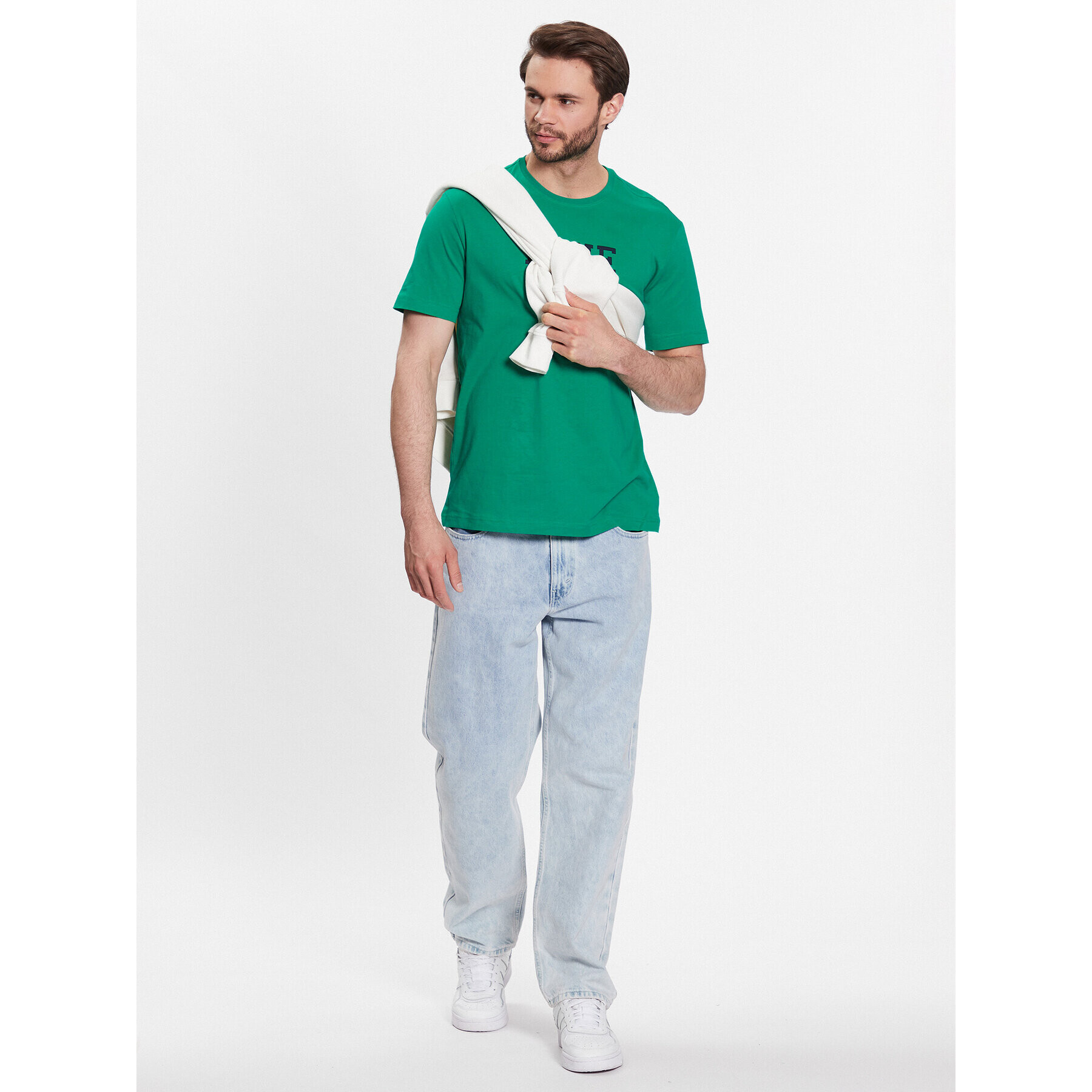 United Colors Of Benetton Tricou 3096U105L Verde Regular Fit - Pled.ro