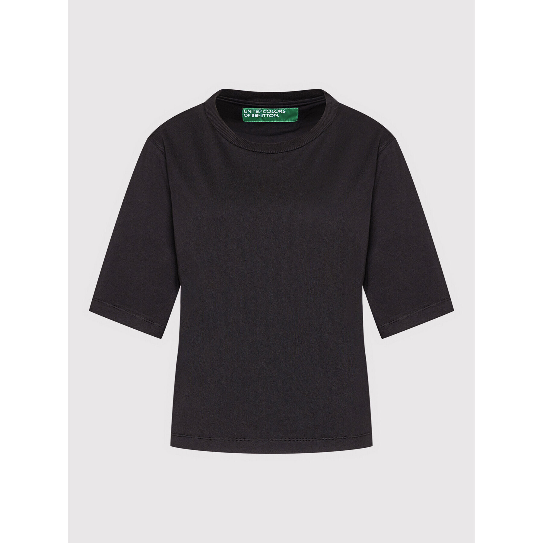 United Colors Of Benetton Tricou 3BL0E17G5 Negru Boxy Fit - Pled.ro