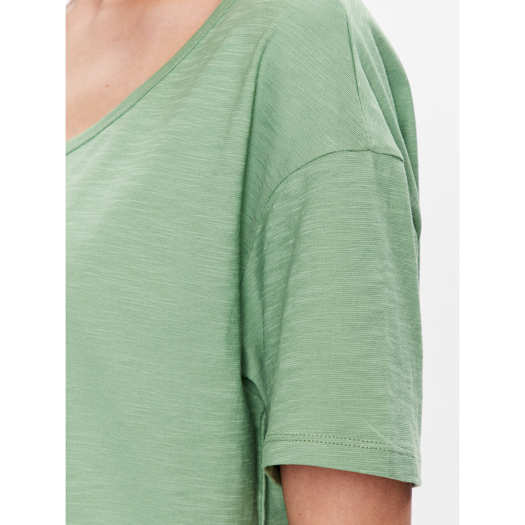 United Colors Of Benetton Tricou 3BVXD1033 Verde Relaxed Fit - Pled.ro