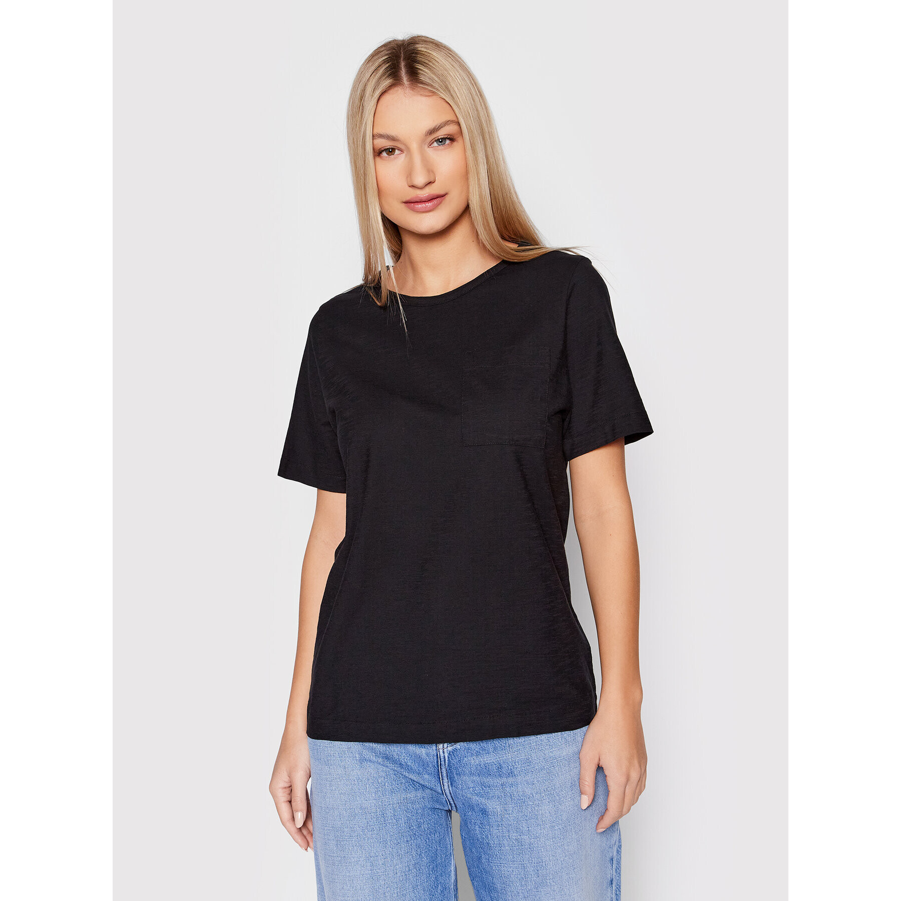 United Colors Of Benetton Tricou 3BVXE18A0 Negru Relaxed Fit - Pled.ro