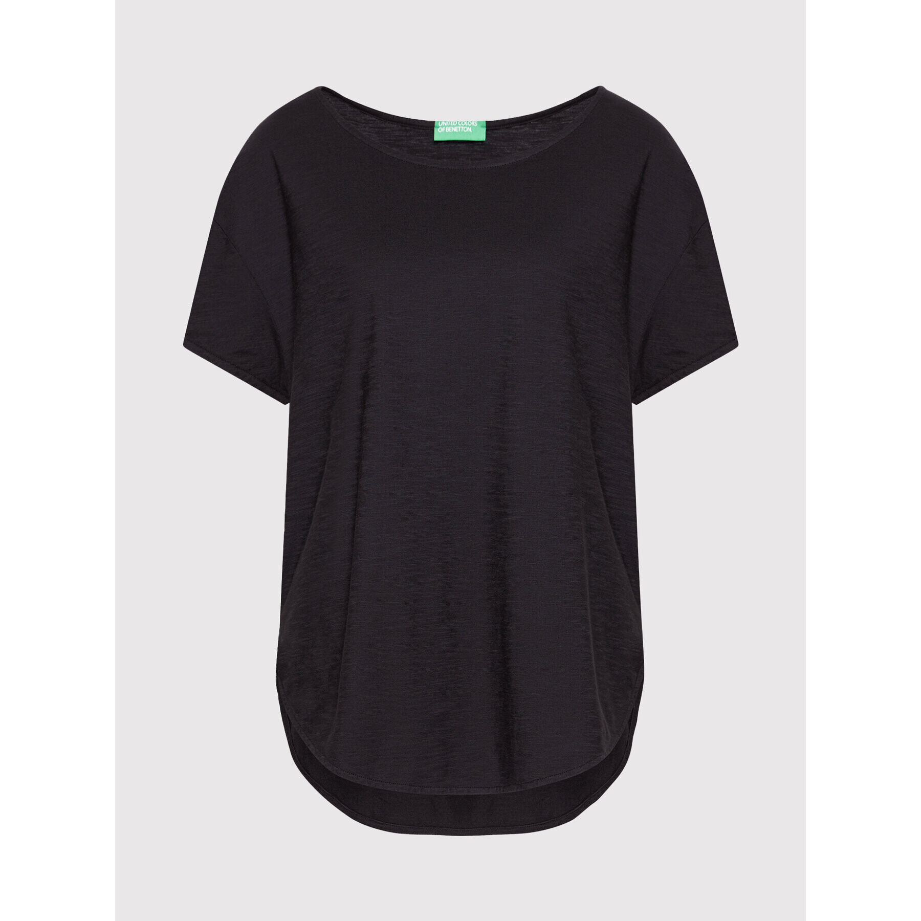 United Colors Of Benetton Tricou 3BVXE19E6 Negru Oversize - Pled.ro