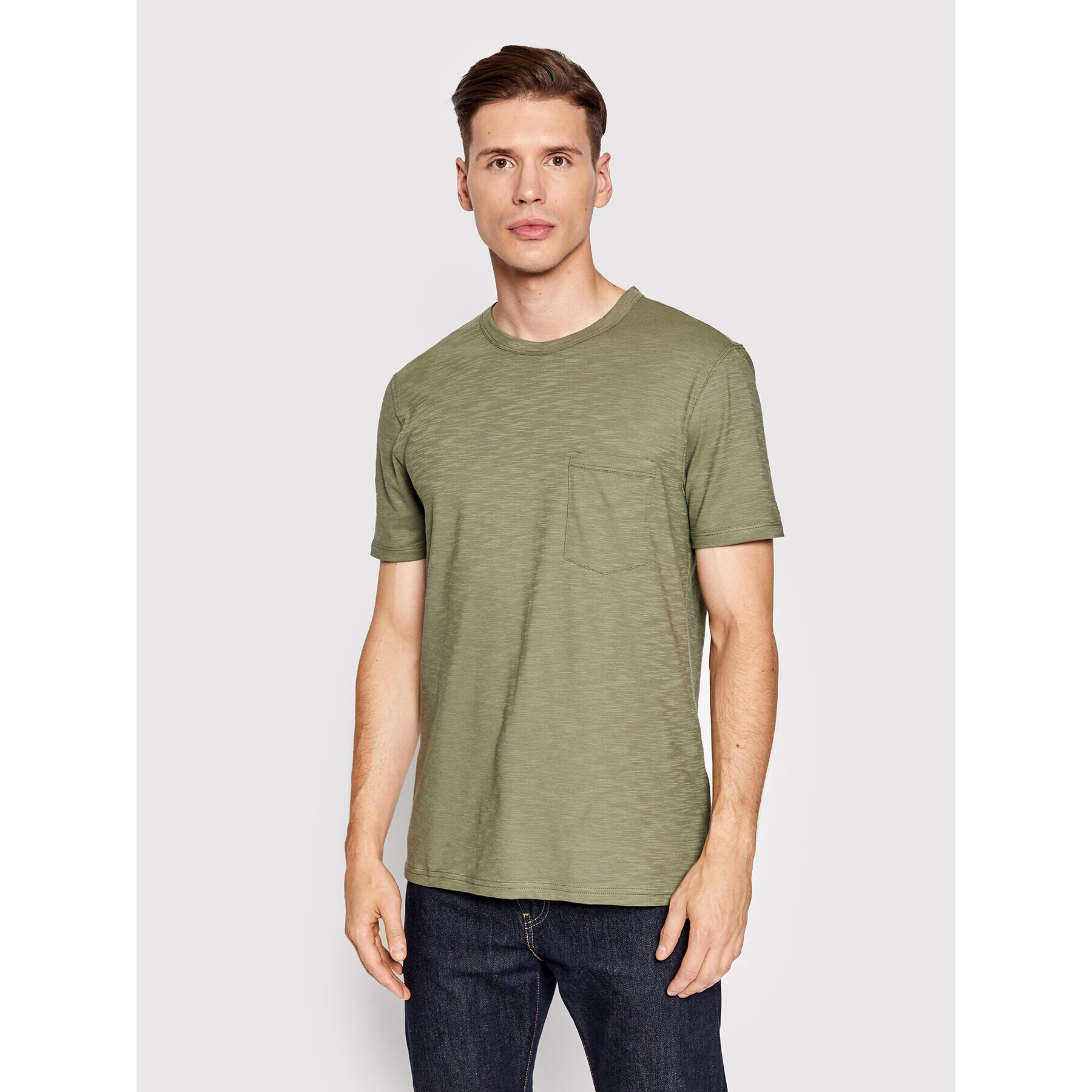 United Colors Of Benetton Tricou 3BVXJ1AJ9 Verde Regular Fit - Pled.ro