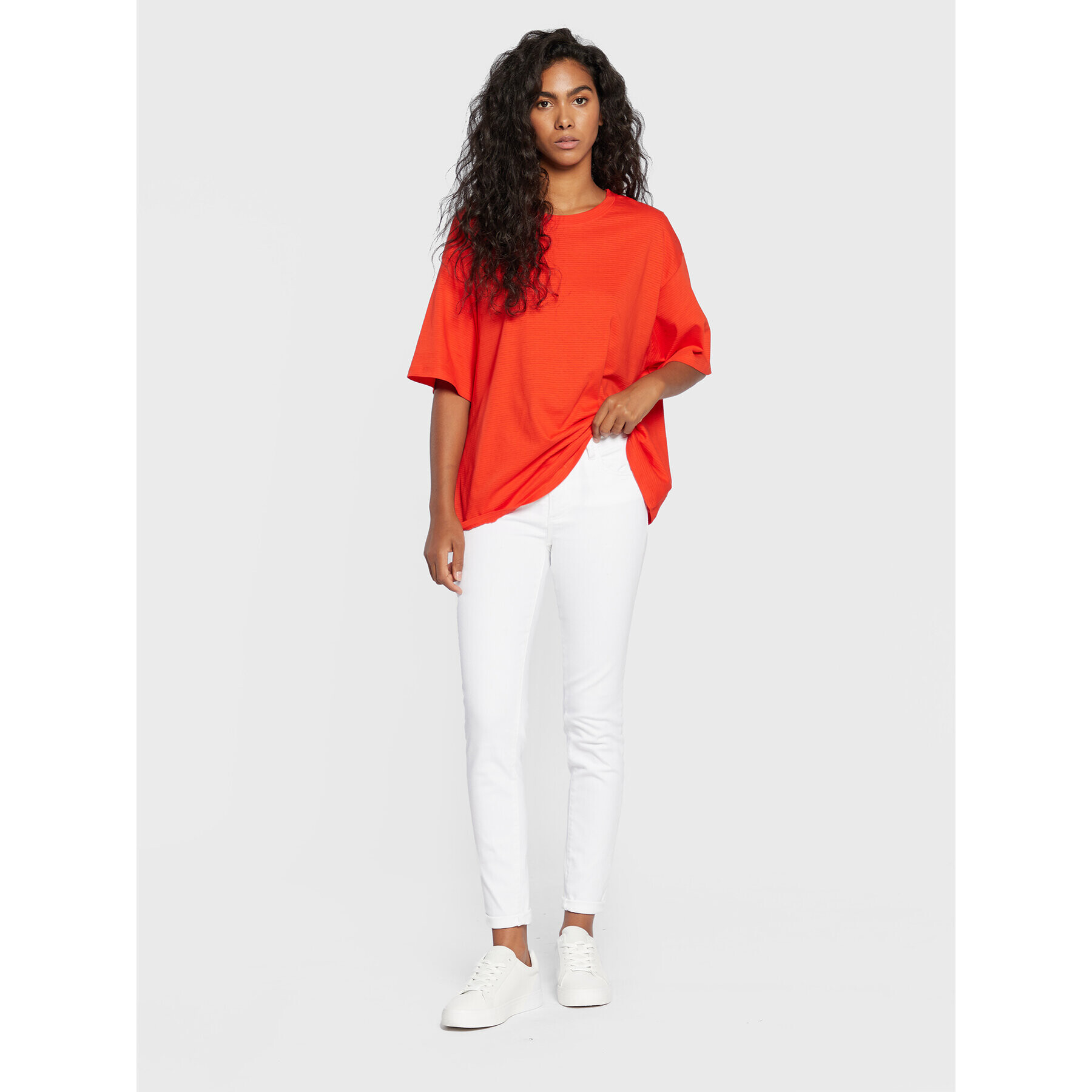 United Colors Of Benetton Tricou 3FWFD1028 Roșu Oversize - Pled.ro