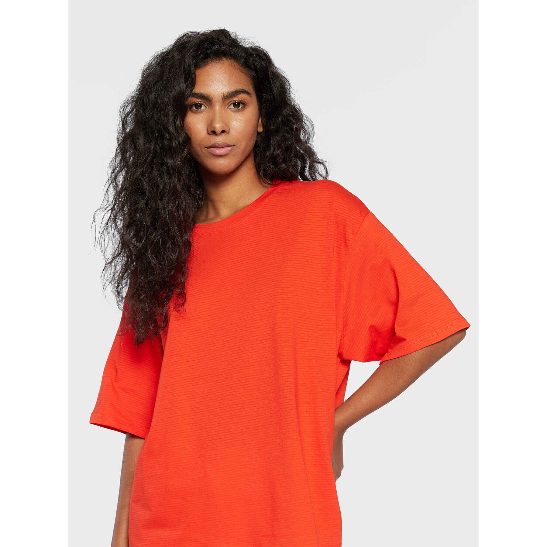 United Colors Of Benetton Tricou 3FWFD1028 Roșu Oversize - Pled.ro