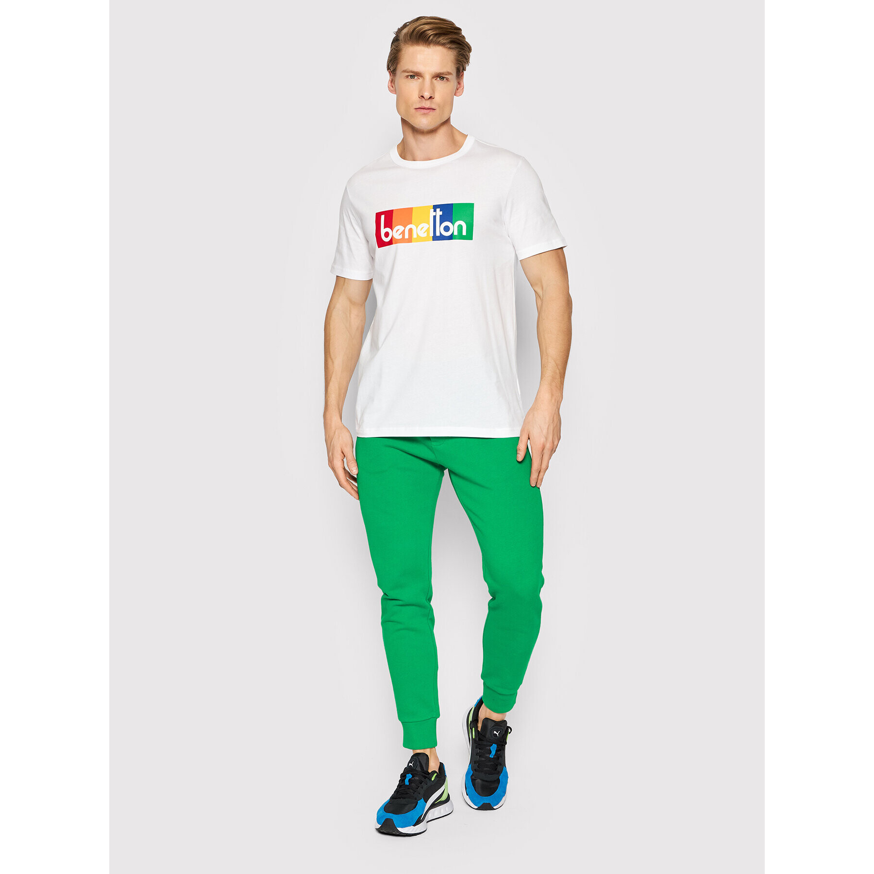 United Colors Of Benetton Tricou 3I1XU100A Alb Regular Fit - Pled.ro