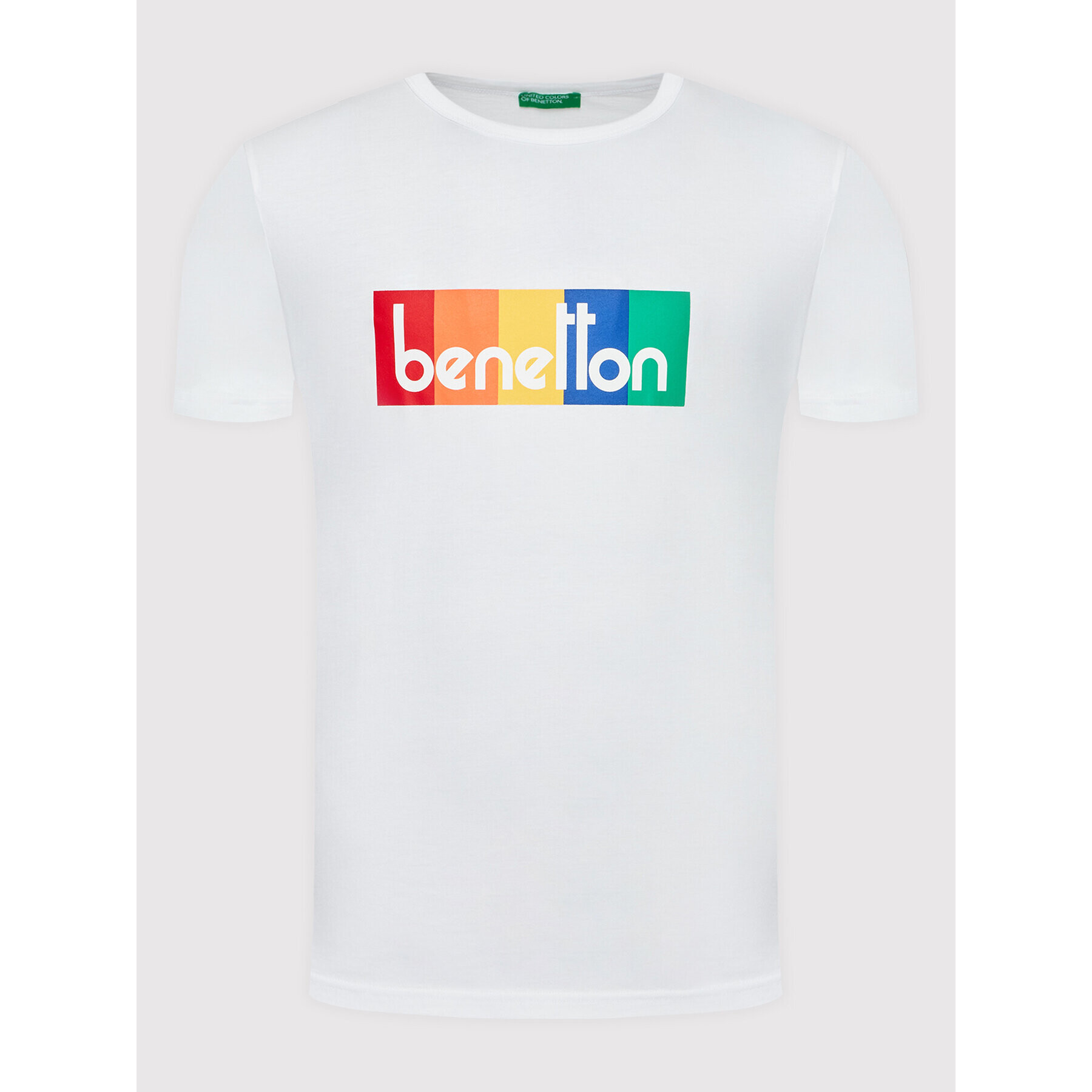 United Colors Of Benetton Tricou 3I1XU100A Alb Regular Fit - Pled.ro