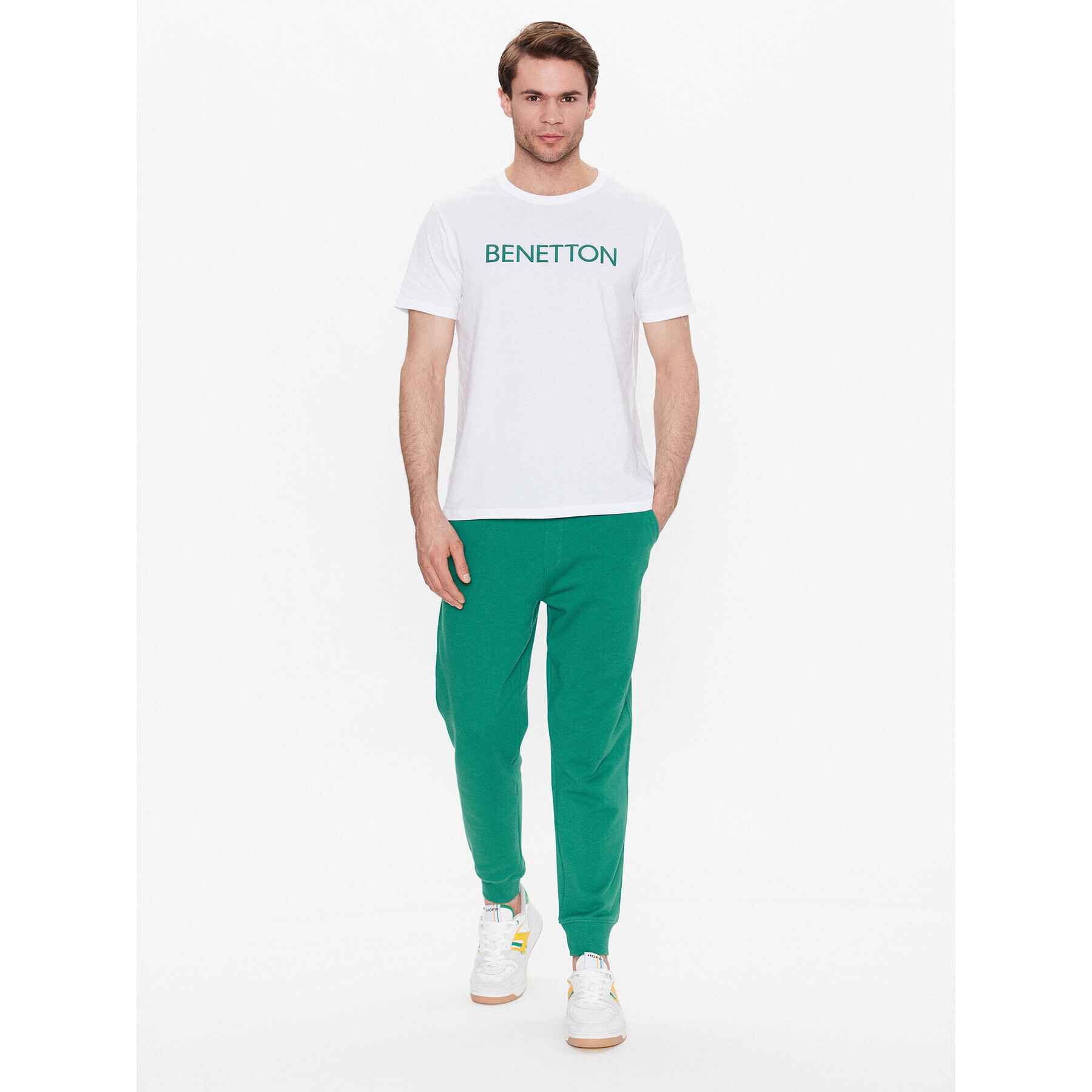 United Colors Of Benetton Tricou 3I1XU100A Alb Regular Fit - Pled.ro