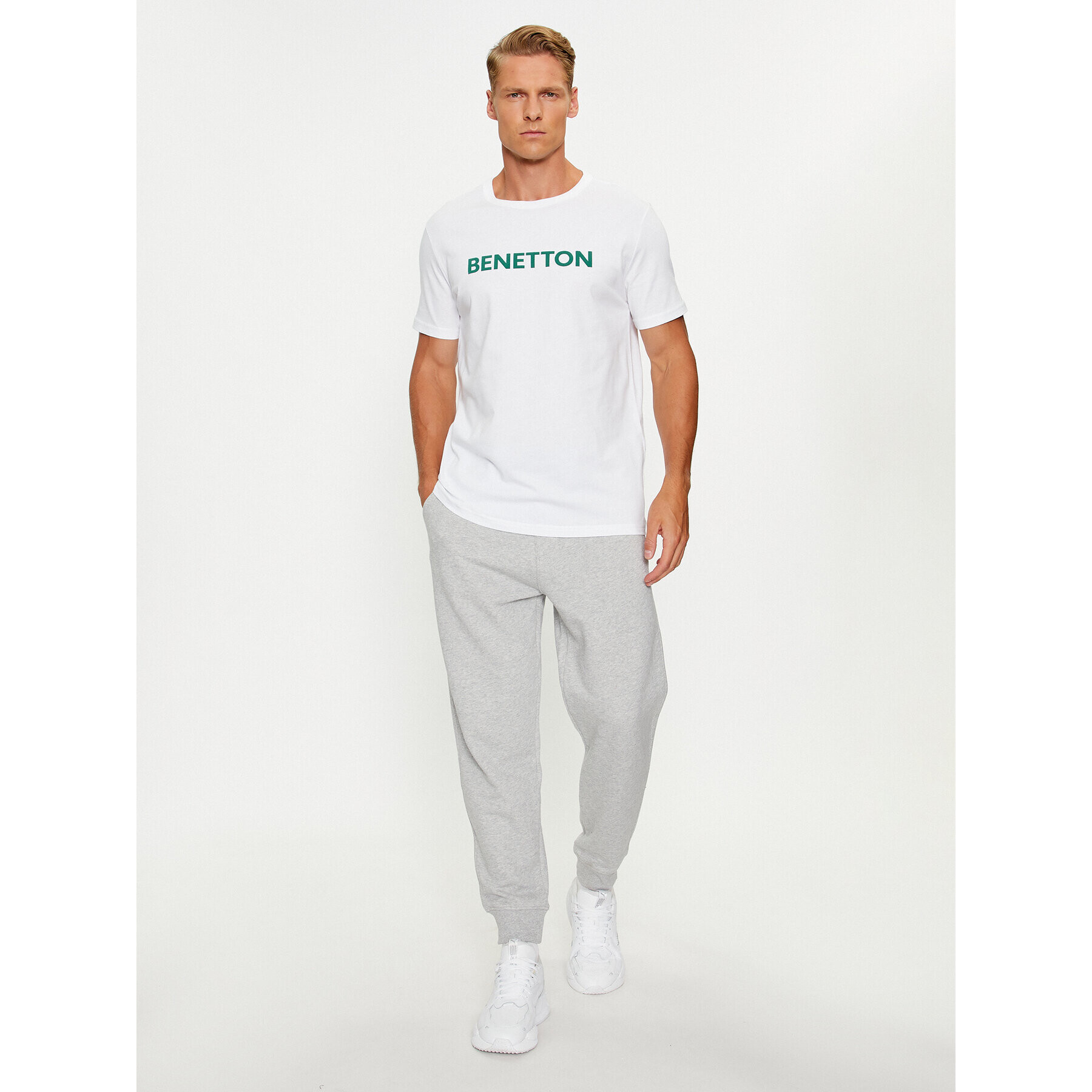 United Colors Of Benetton Tricou 3I1XU100A Alb Regular Fit - Pled.ro