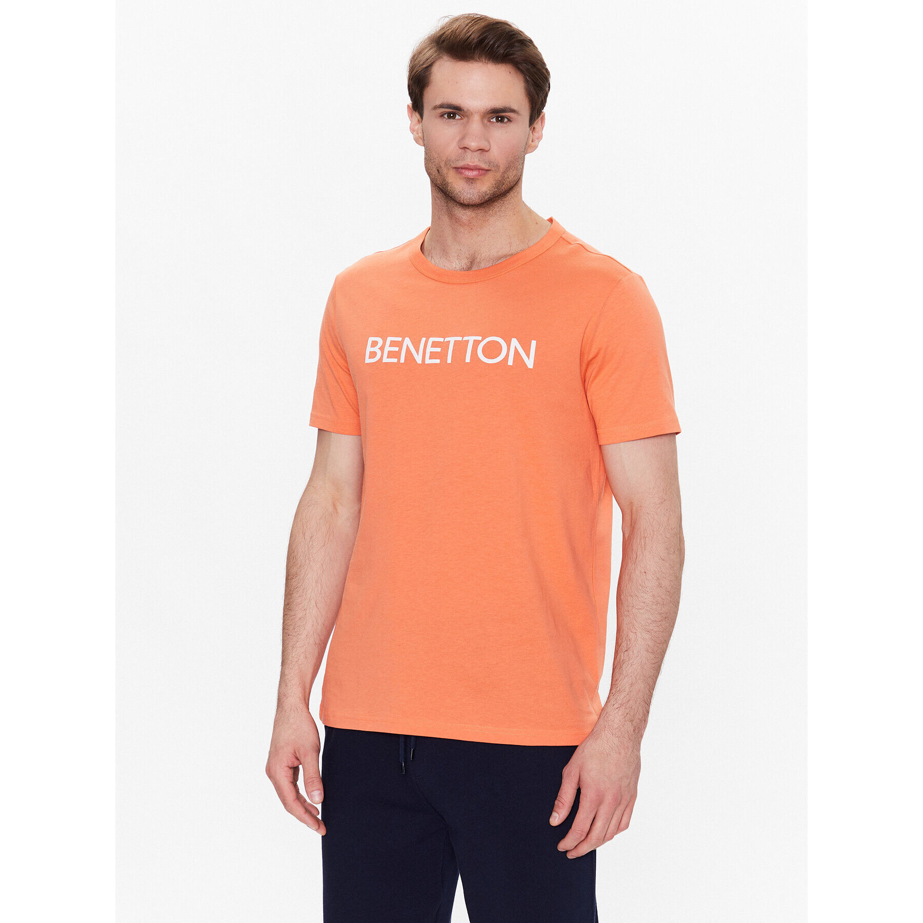 United Colors Of Benetton Tricou 3I1XU100A Portocaliu Regular Fit - Pled.ro