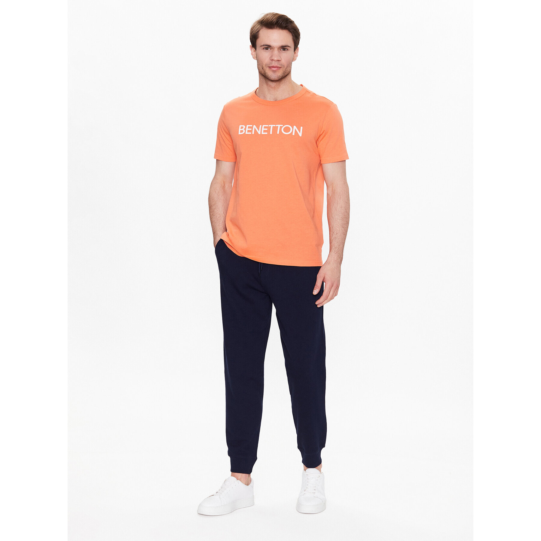 United Colors Of Benetton Tricou 3I1XU100A Portocaliu Regular Fit - Pled.ro