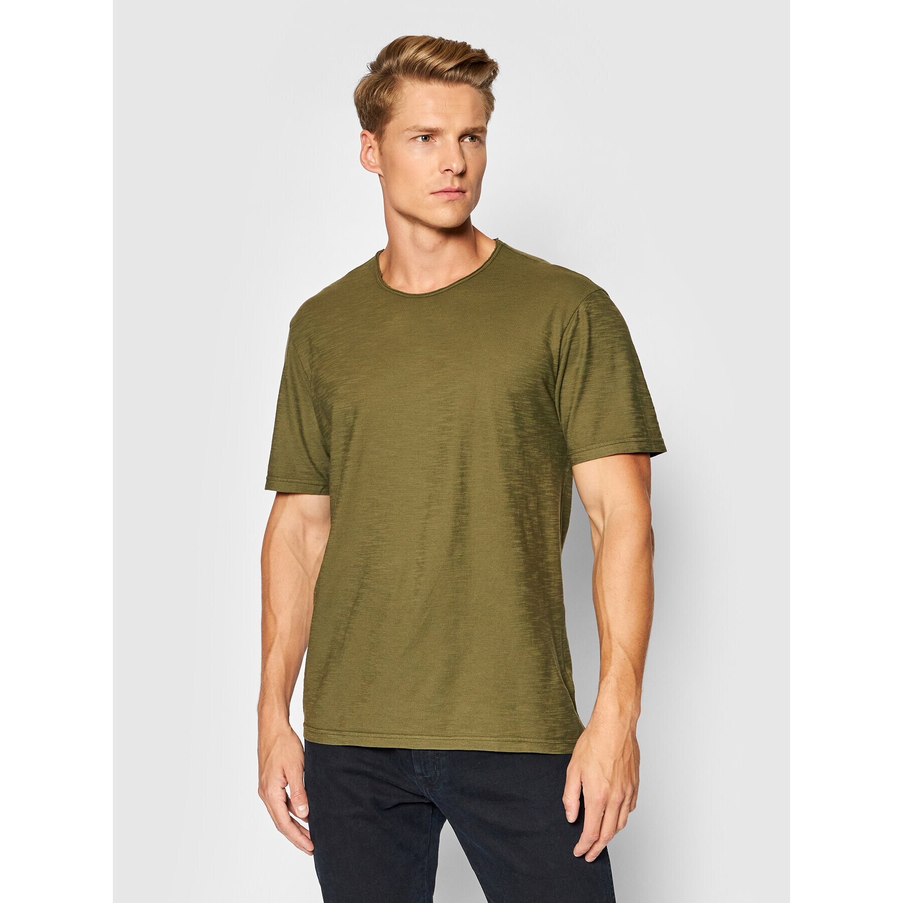 United Colors Of Benetton Tricou 3JE1J19A5 Verde Regular Fit - Pled.ro