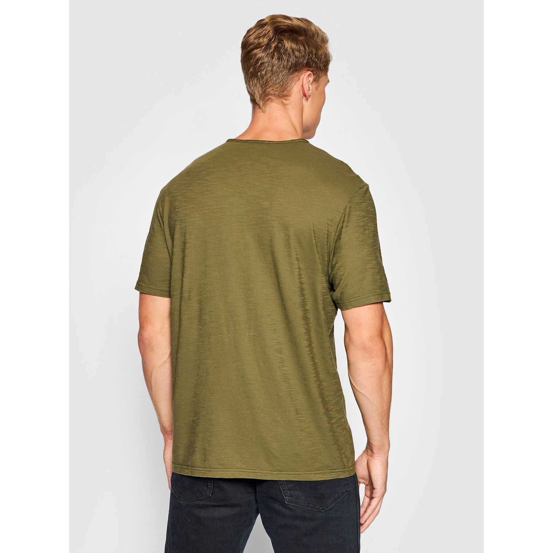 United Colors Of Benetton Tricou 3JE1J19A5 Verde Regular Fit - Pled.ro