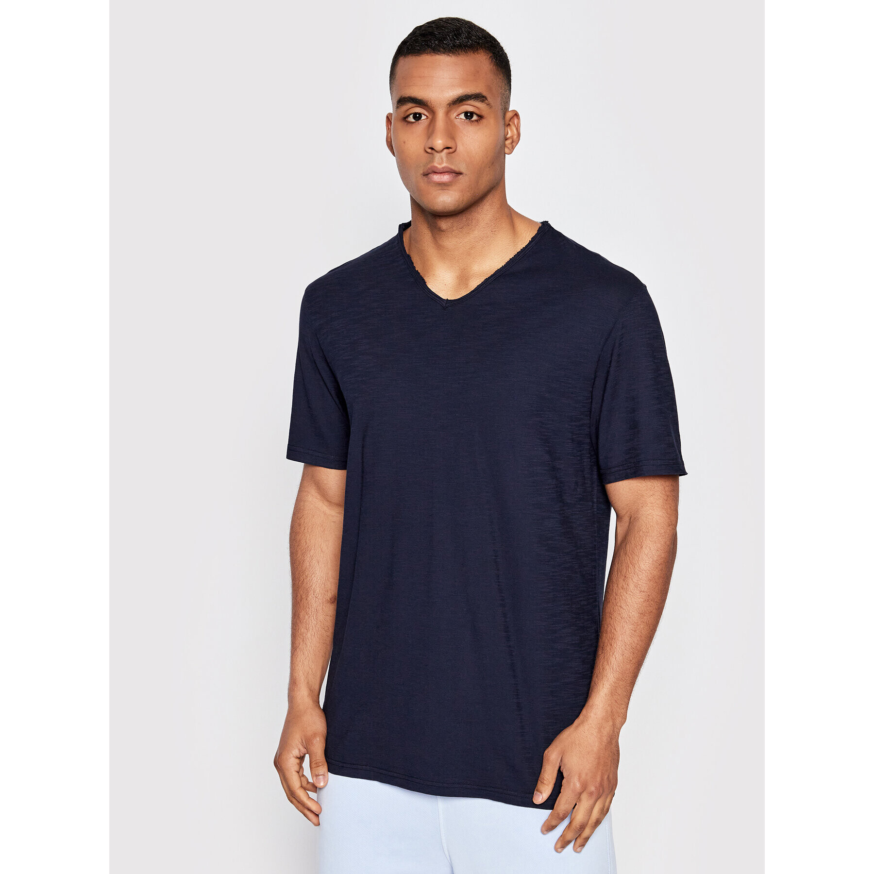 United Colors Of Benetton Tricou 3JE1J4264 Bleumarin Regular Fit - Pled.ro