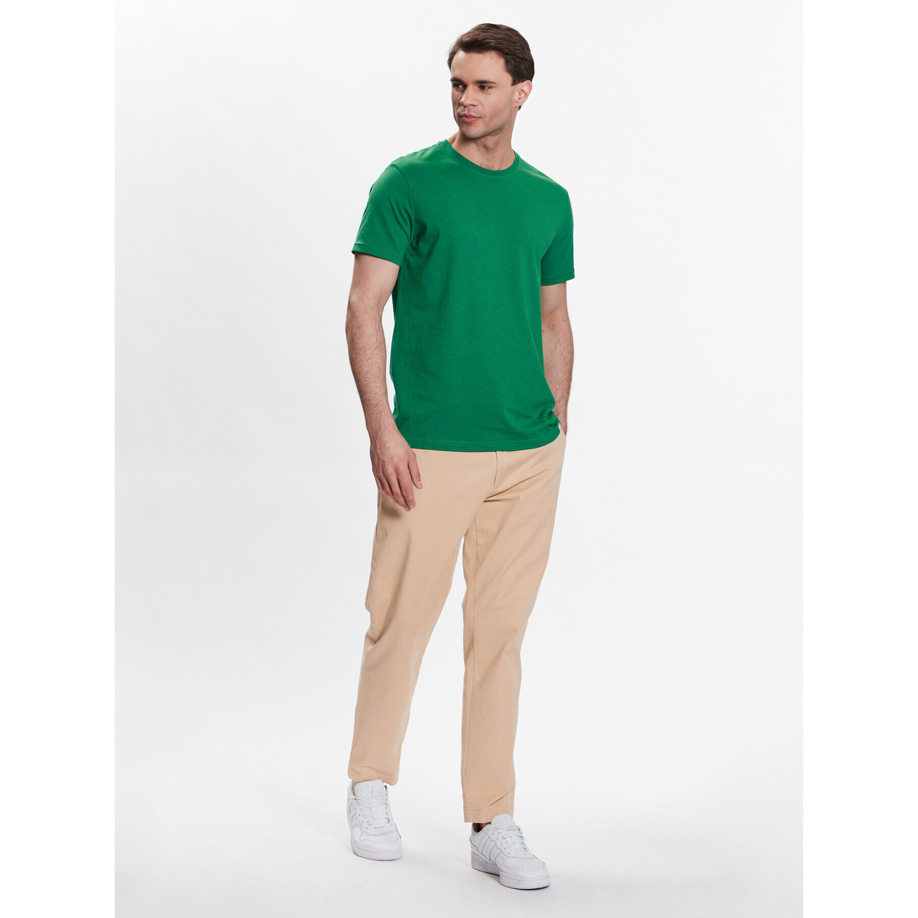 United Colors Of Benetton Tricou 3U53J1F15 Verde Regular Fit - Pled.ro